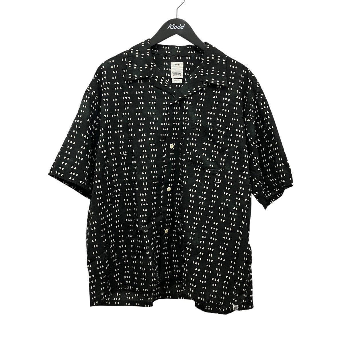 VISVIM 紙袋 24年スポット CROSBY KHADI S S IRIS総柄半袖シャツ0124305011001 古着・中古-1枚目のアイテム画像