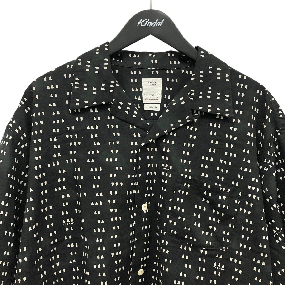 VISVIM 紙袋 24年スポット CROSBY KHADI S S IRIS総柄半袖シャツ0124305011001 古着・中古-3枚目のアイテム画像