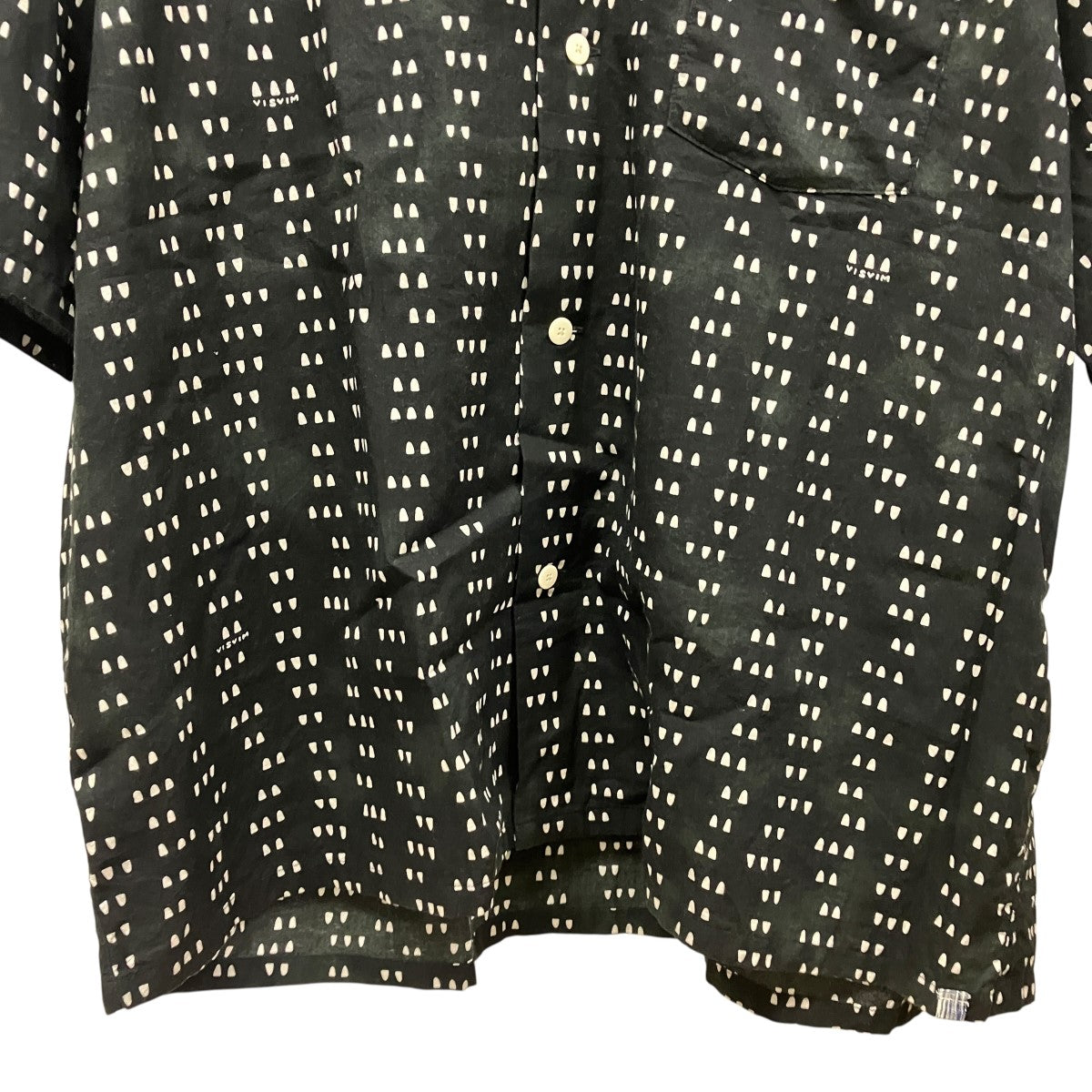 VISVIM 紙袋 24年スポット CROSBY KHADI S S IRIS総柄半袖シャツ0124305011001 古着・中古-4枚目のアイテム画像