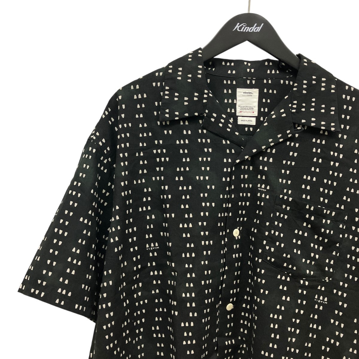 VISVIM 紙袋 24年スポット CROSBY KHADI S S IRIS総柄半袖シャツ0124305011001 古着・中古-5枚目のアイテム画像