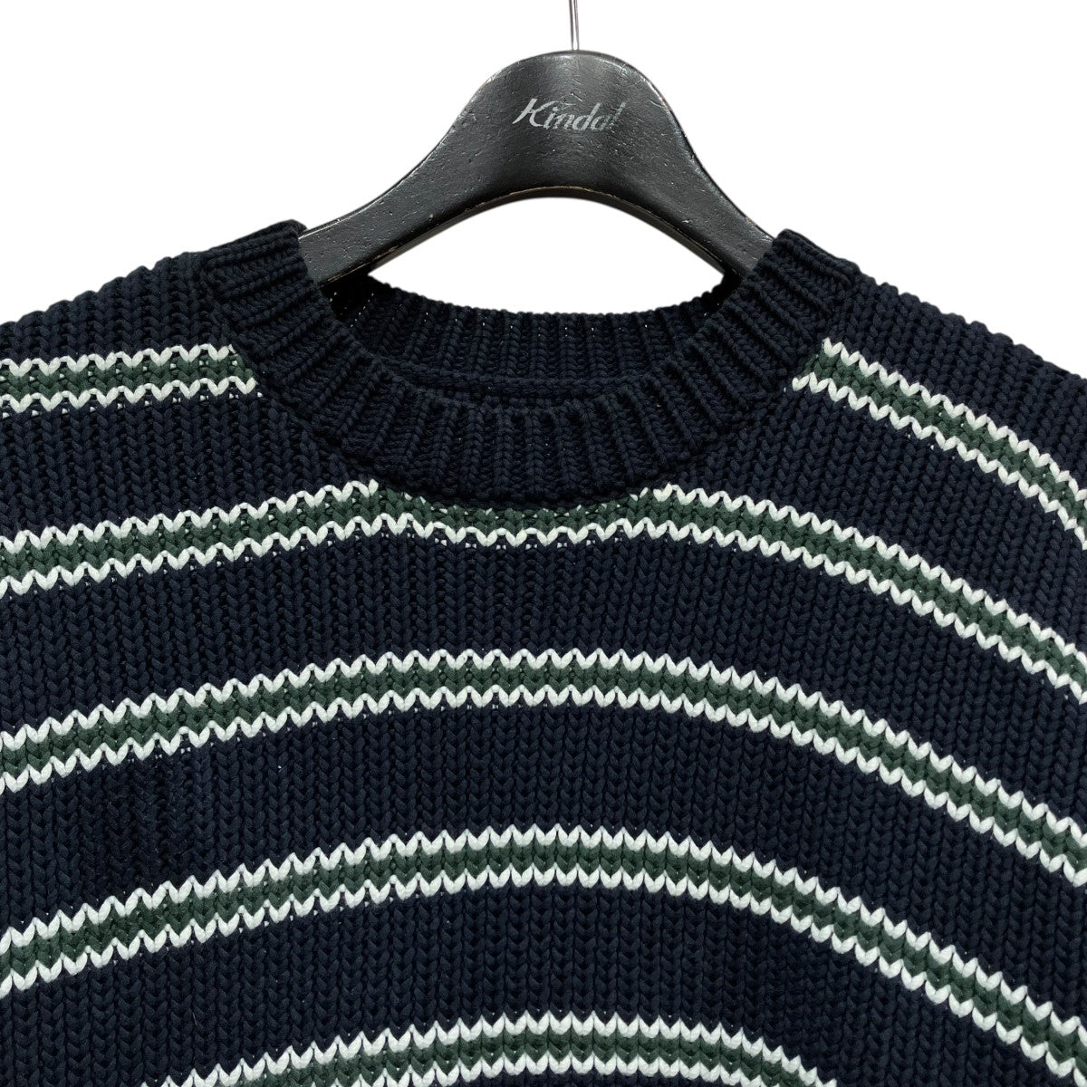 25AWCHUNKY COTTON STRIPE SWEATERボーダーニット