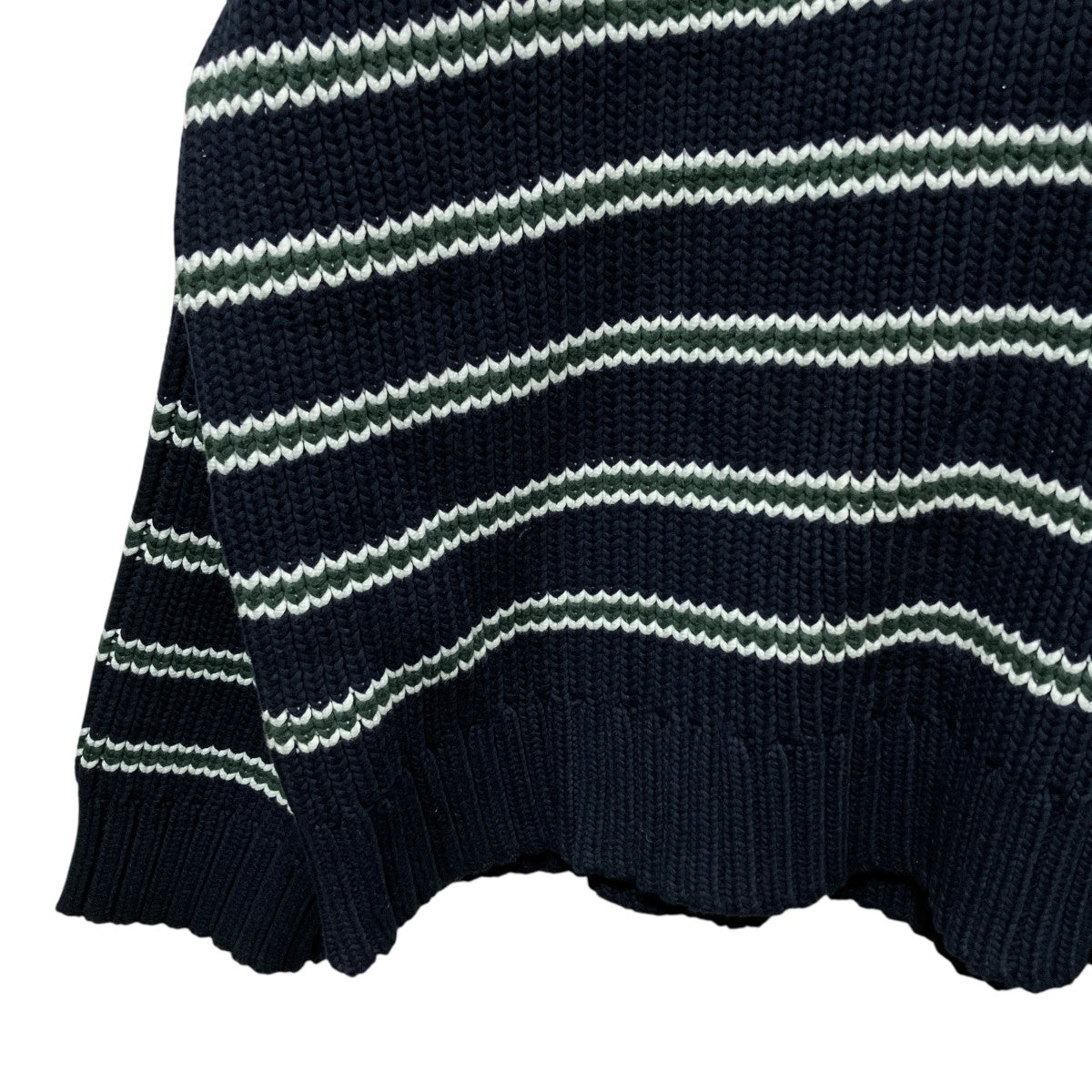 25AWCHUNKY COTTON STRIPE SWEATERボーダーニット