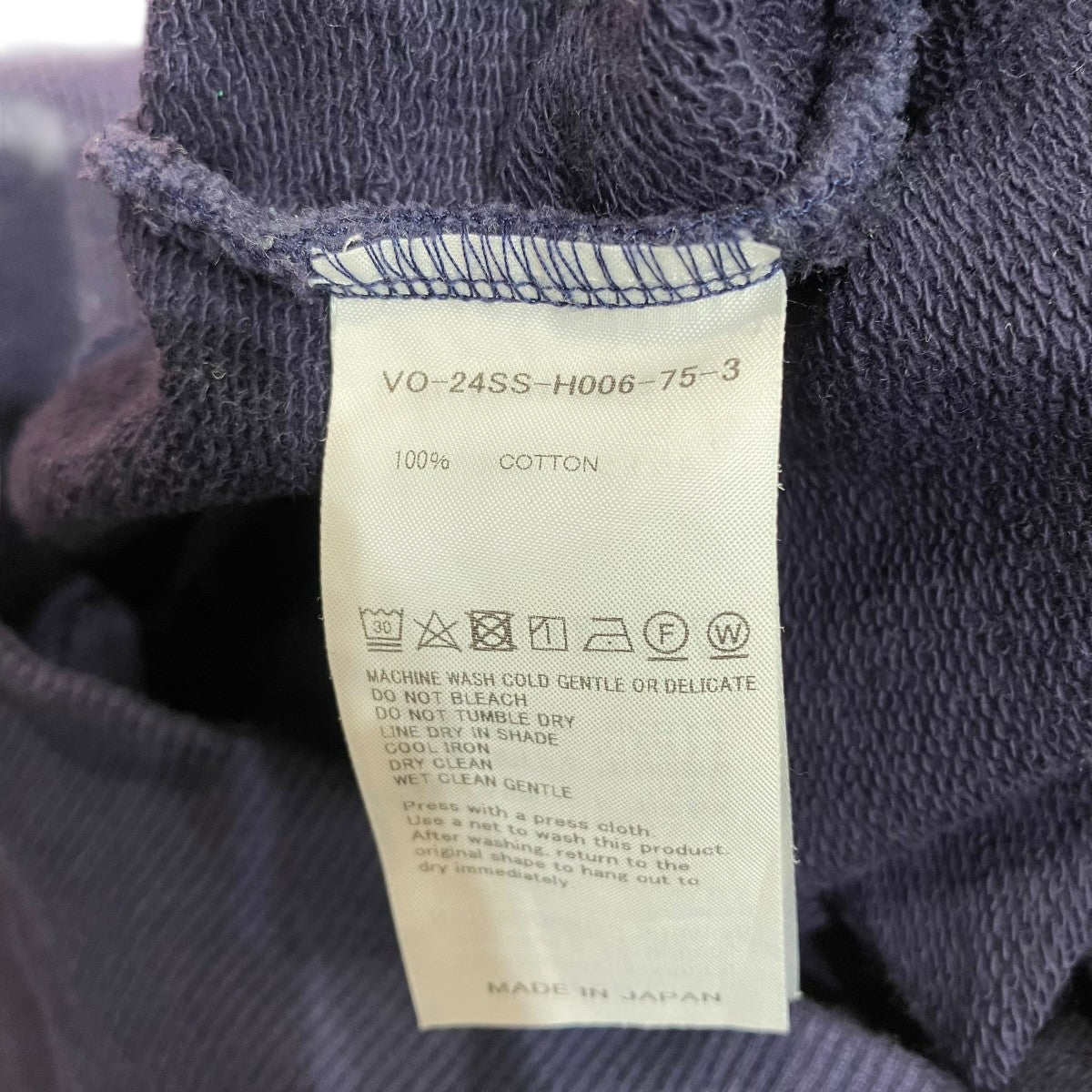VOWELS 24SSClassic Hoodieジップパーカー 古着・中古-6枚目のアイテム画像