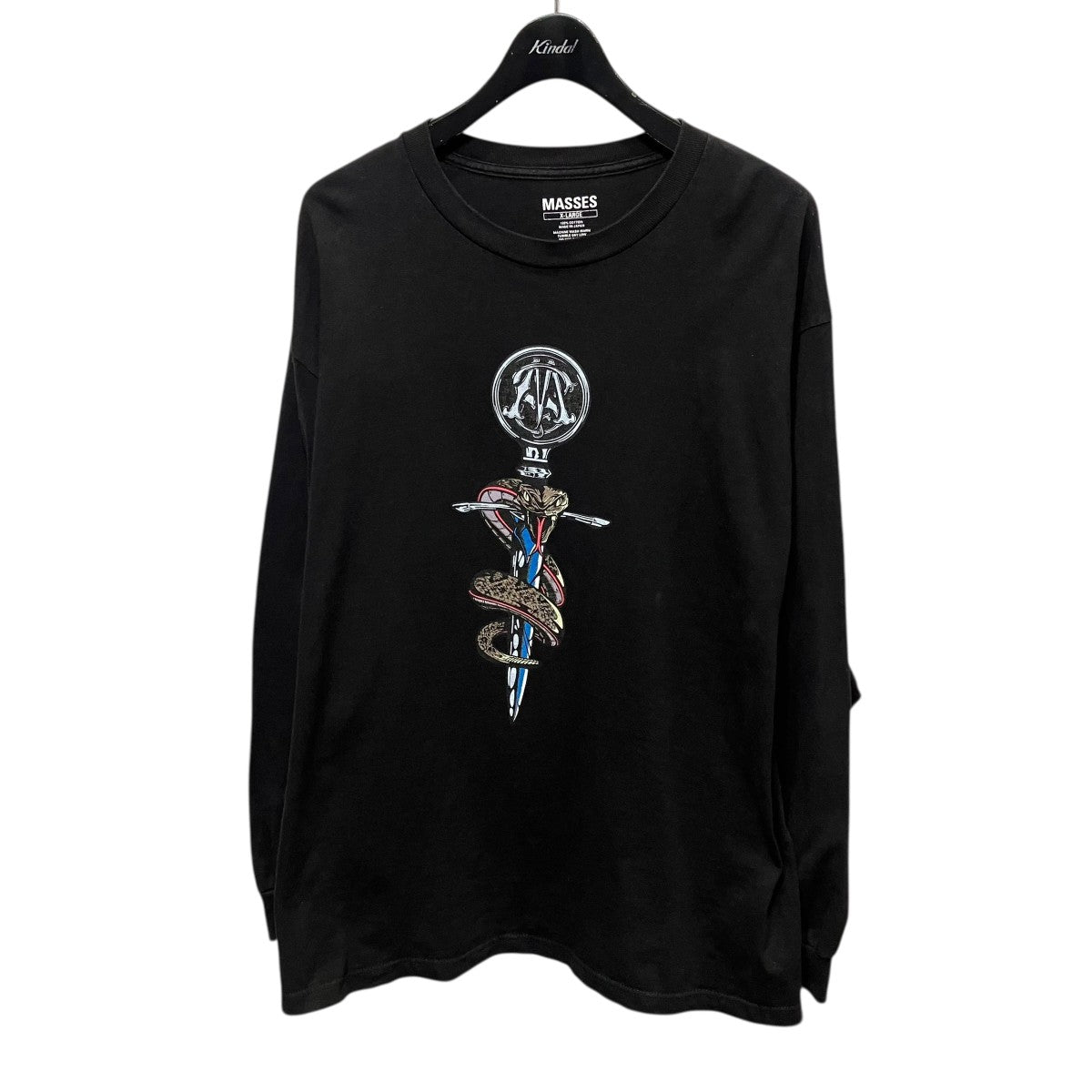 MASSES T-SHIRT L S CROSS SNEAKロングスリーブTシャツ 古着・中古-1枚目のアイテム画像