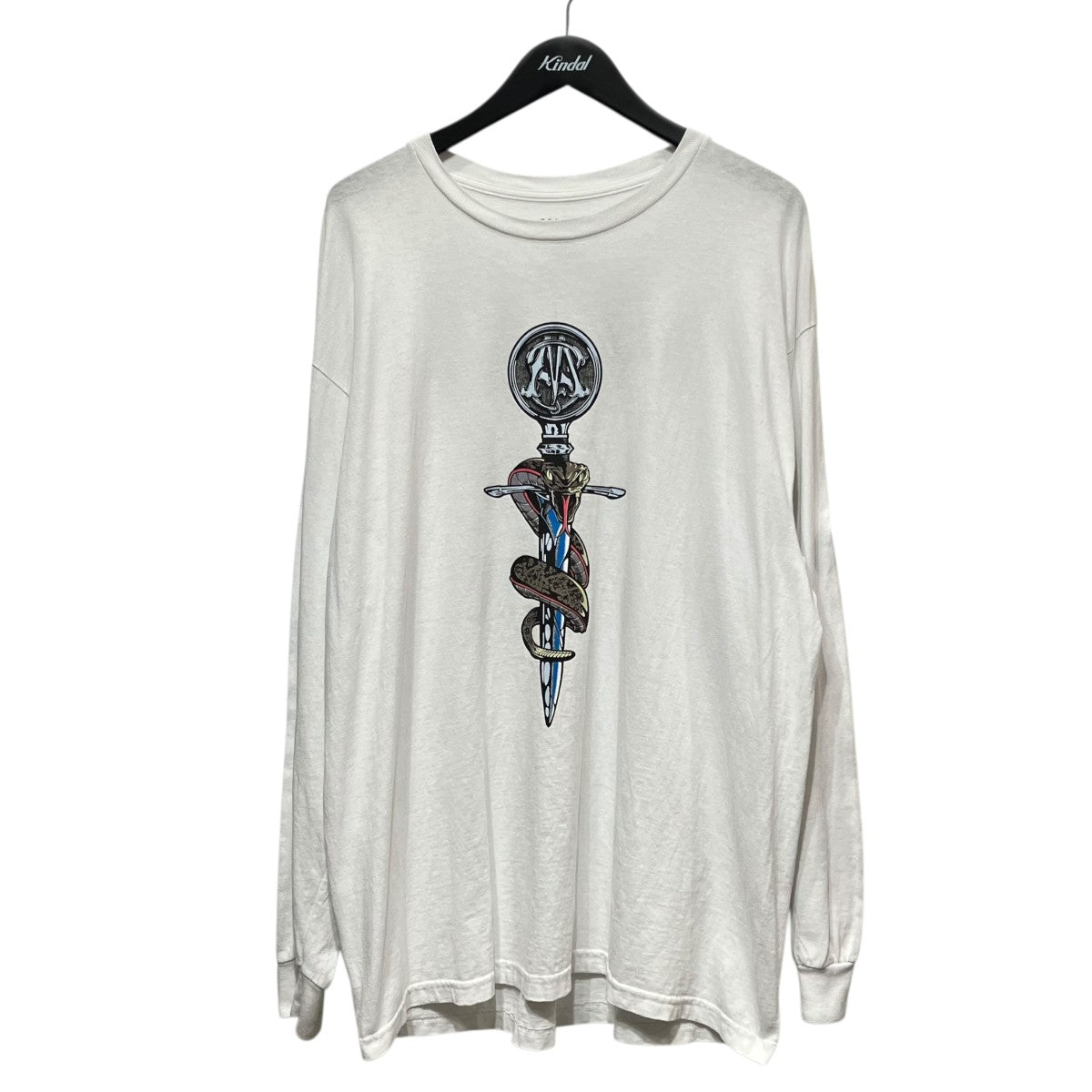 T-SHIRT L S CROSS SNEAKプリントTシャツ