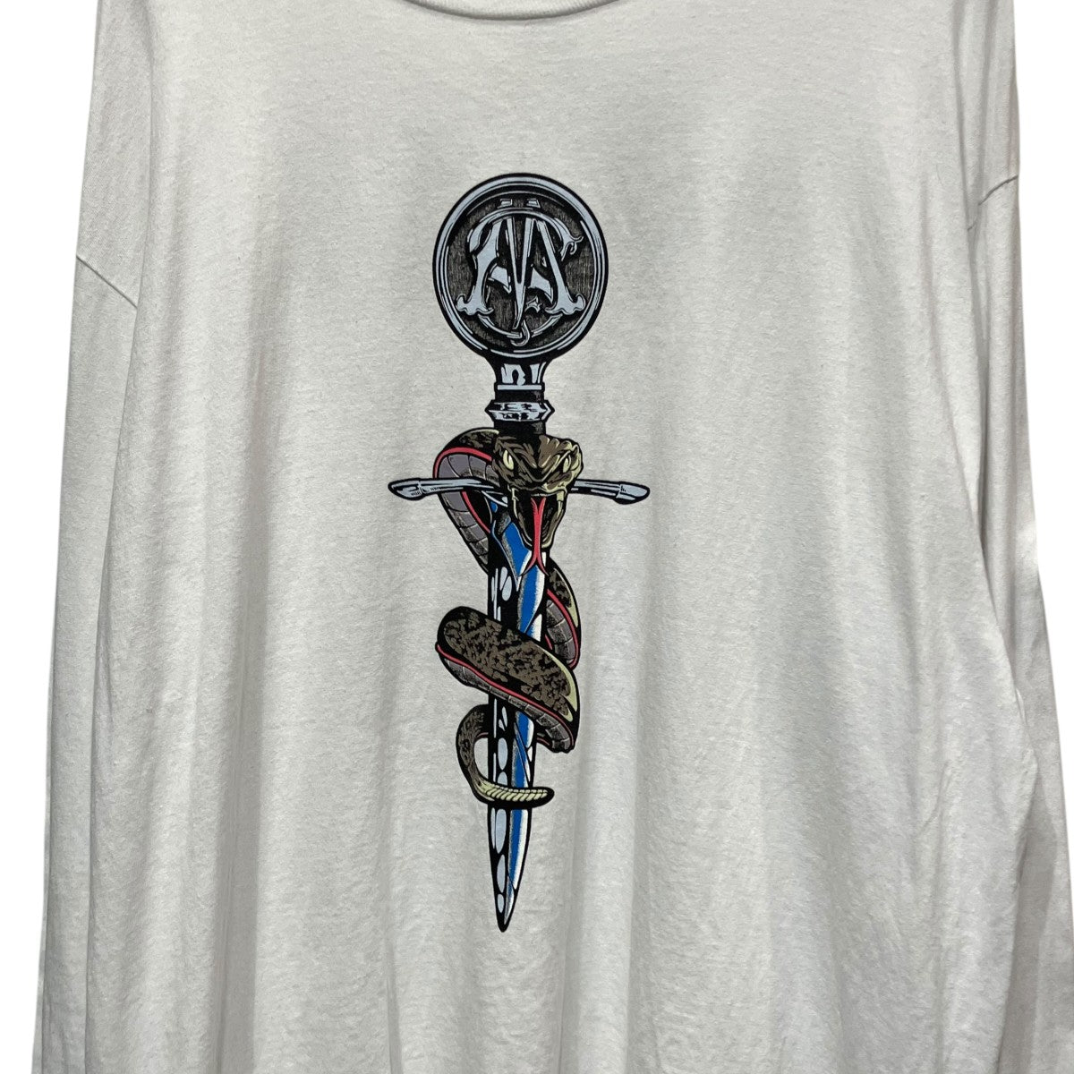 T-SHIRT L S CROSS SNEAKプリントTシャツ