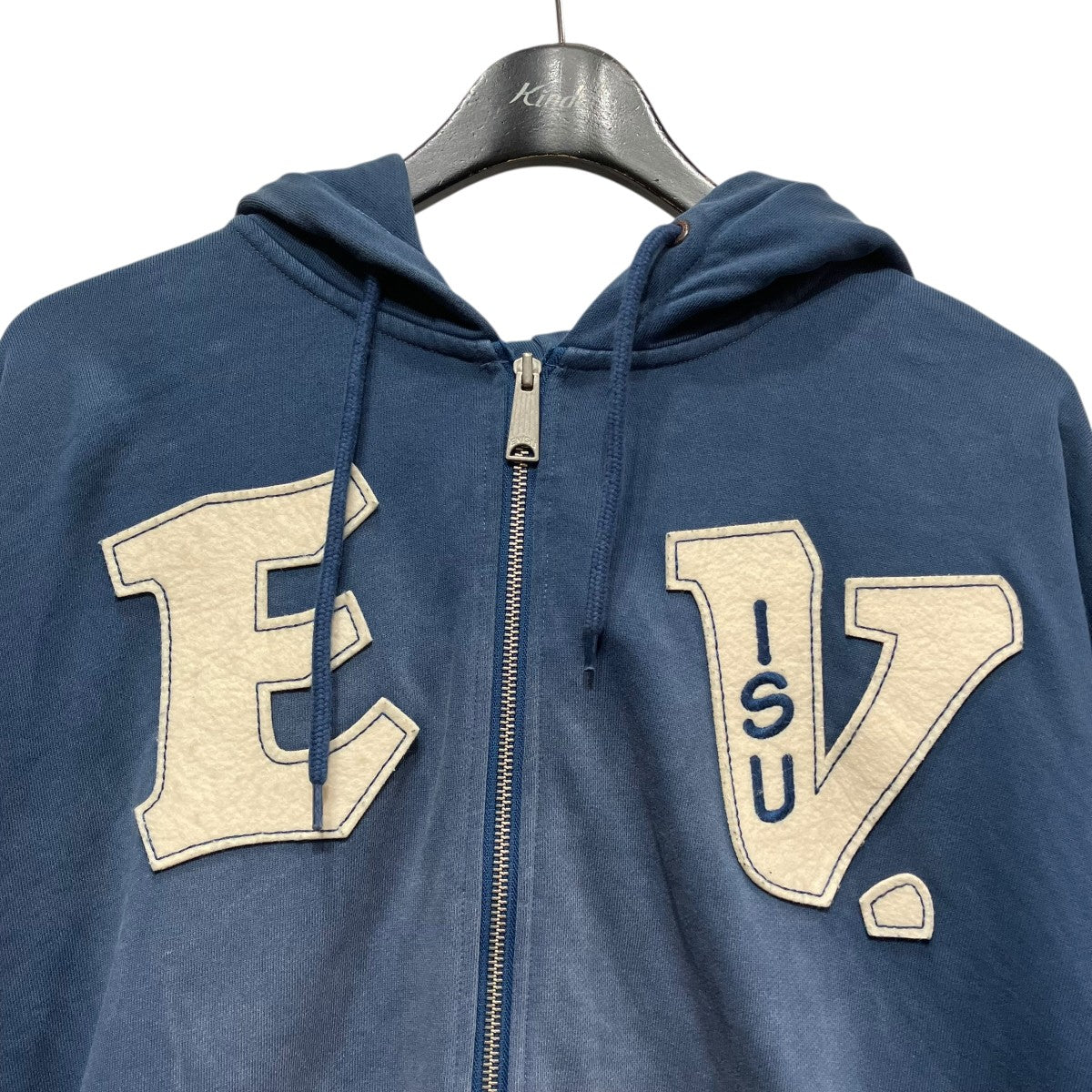 EVとカモメパッチ刺繍ウォッシュ加工ジップパーカー2EAEJM5SW6022RXFL