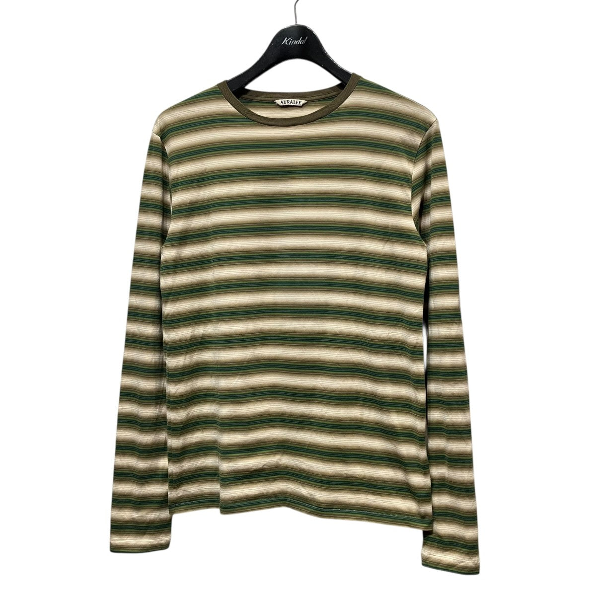 AURALEE 25AWGRADIENT STRIPE JERSEY L S TEEオンブレボーダーTシャツA25AP03GJ 古着・中古-1枚目のアイテム画像