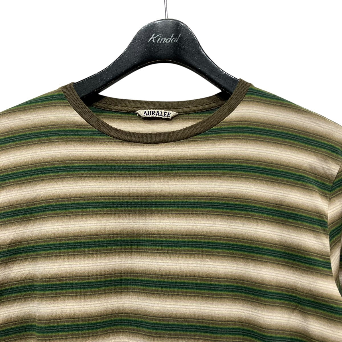 AURALEE 25AWGRADIENT STRIPE JERSEY L S TEEオンブレボーダーTシャツA25AP03GJ 古着・中古-3枚目のアイテム画像