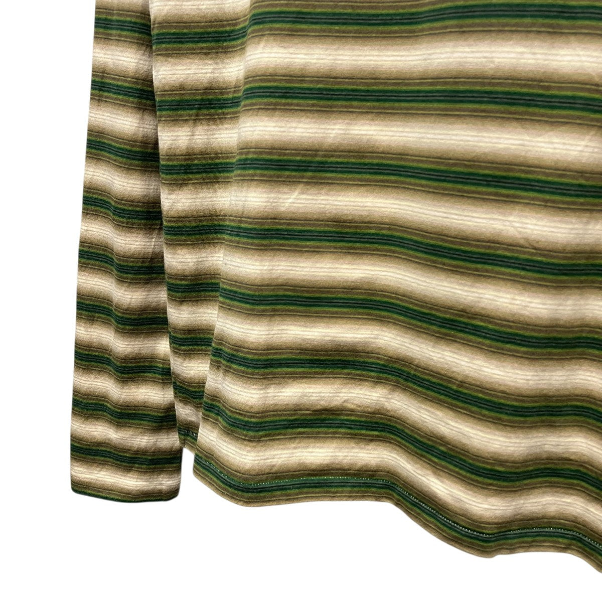 AURALEE 25AWGRADIENT STRIPE JERSEY L S TEEオンブレボーダーTシャツA25AP03GJ 古着・中古-4枚目のアイテム画像