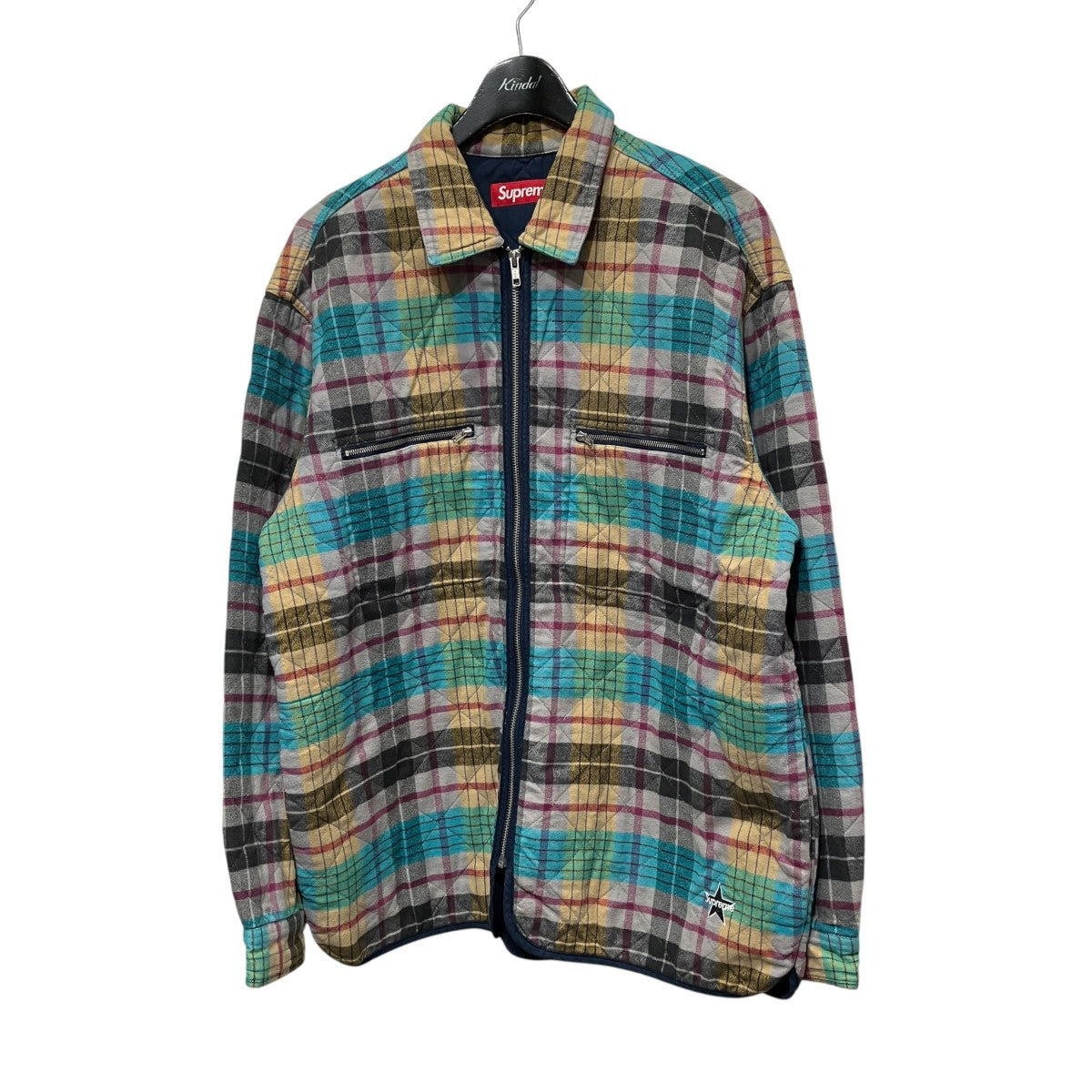 24AWQuilted Flannel Zip Up Shirtキルティングジャケット