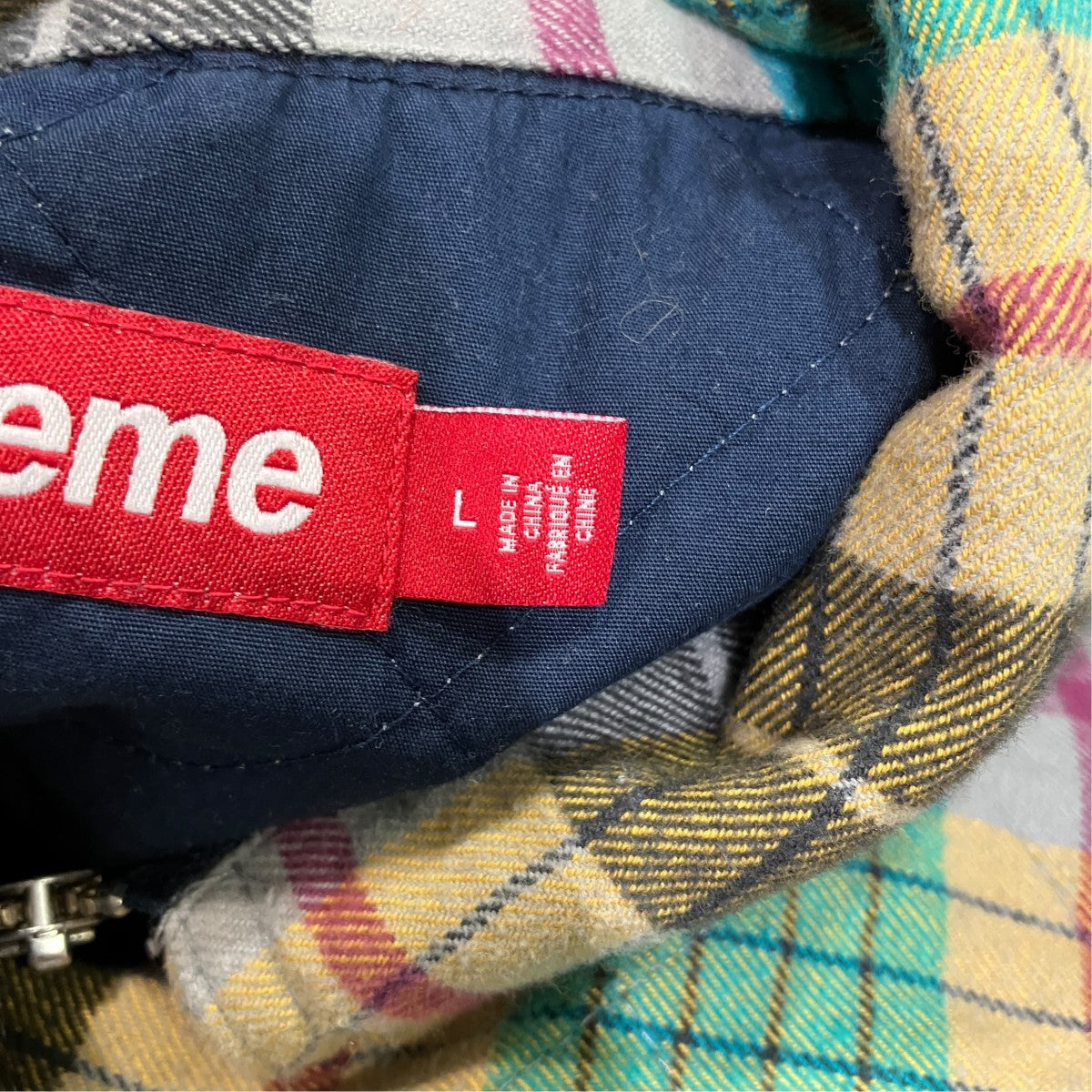 24AWQuilted Flannel Zip Up Shirtキルティングジャケット