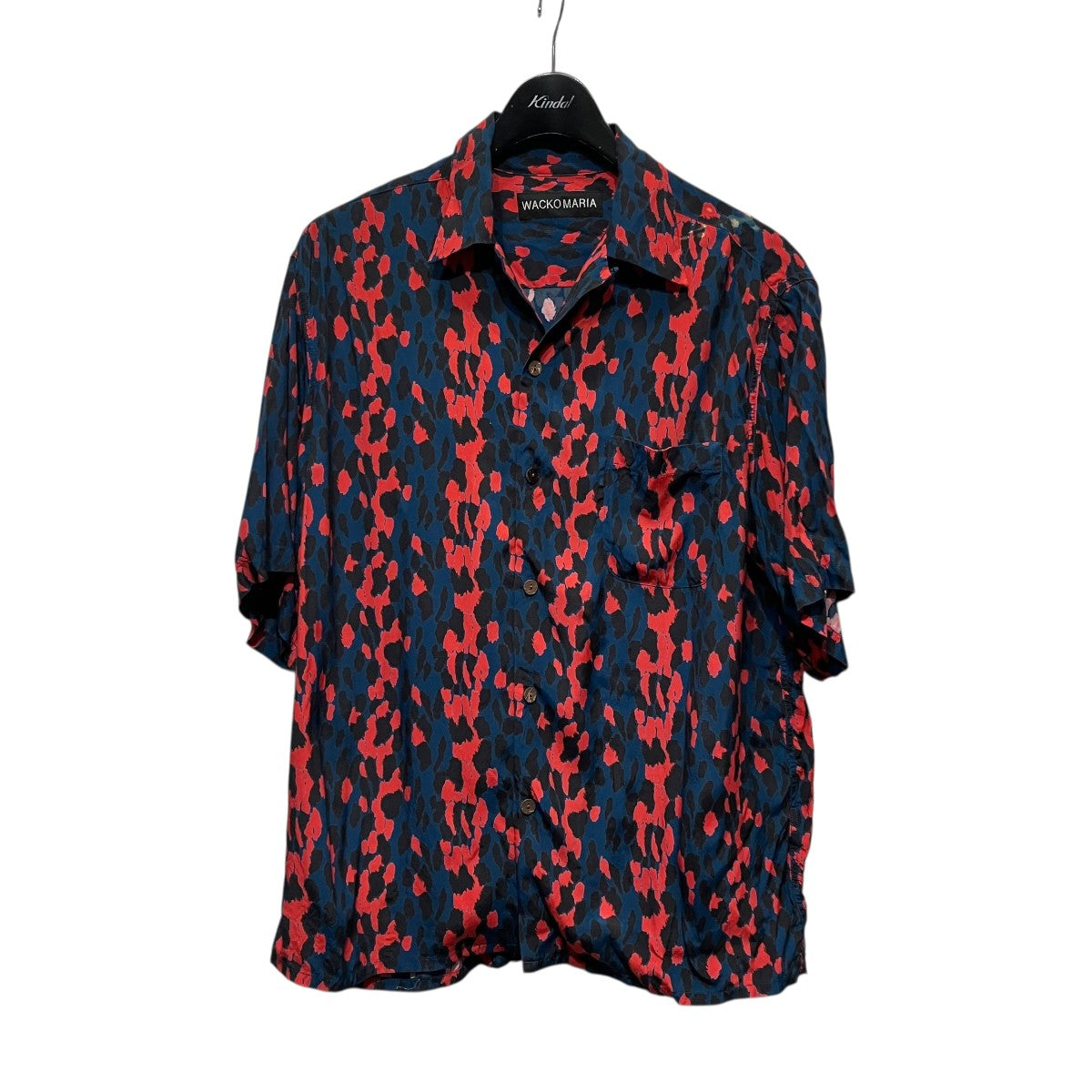 WACKO MARIA(ワコマリア) 25SSレオパードレーヨン半袖シャツ ネイビー