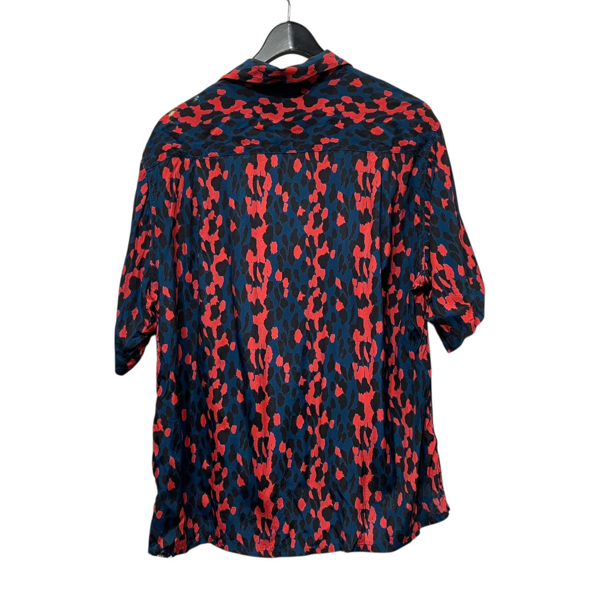 WACKO MARIA 25SS SWITCHING レオパード シャツ WACKO MARIA(ワコマリア) 25SSレオパードレーヨン半袖シャツ ネイビー
