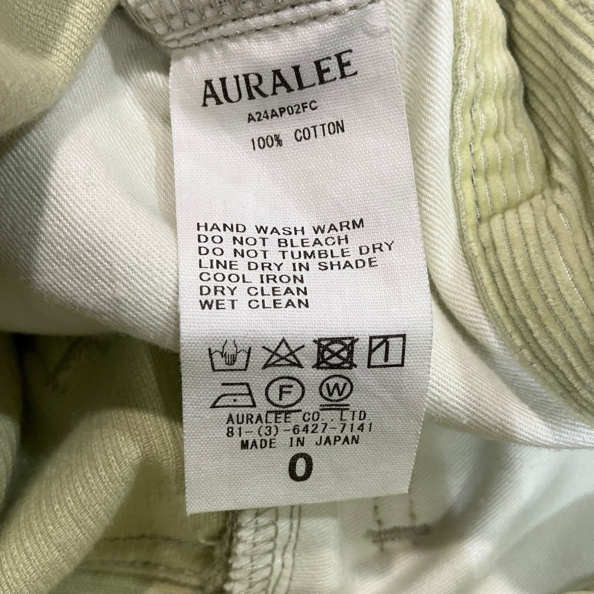 24AWFINX CORDUROY PANTSコーデュロイパンツA24AP02FC