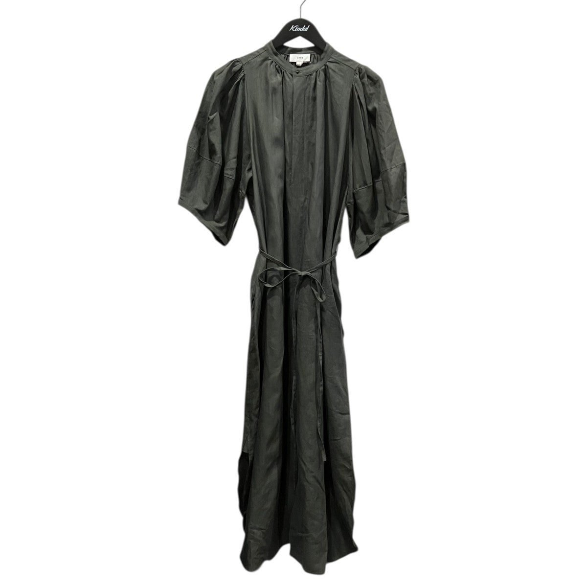 HYKE(ハイク) BALLOON SLEEVE DRESSリネンワンピース231-26004 231