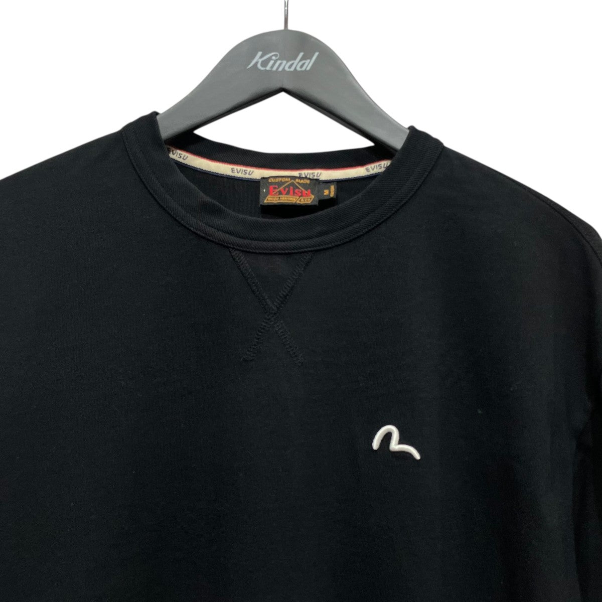 EVISU カモメ刺繍Tシャツ2ESHTM4TS7072RXCT 古着・中古-3枚目のアイテム画像