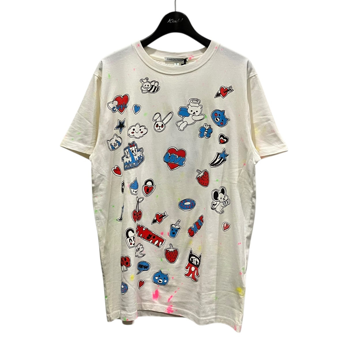 SIMEON FARRAR 総柄プリントTシャツ 古着・中古-1枚目のアイテム画像