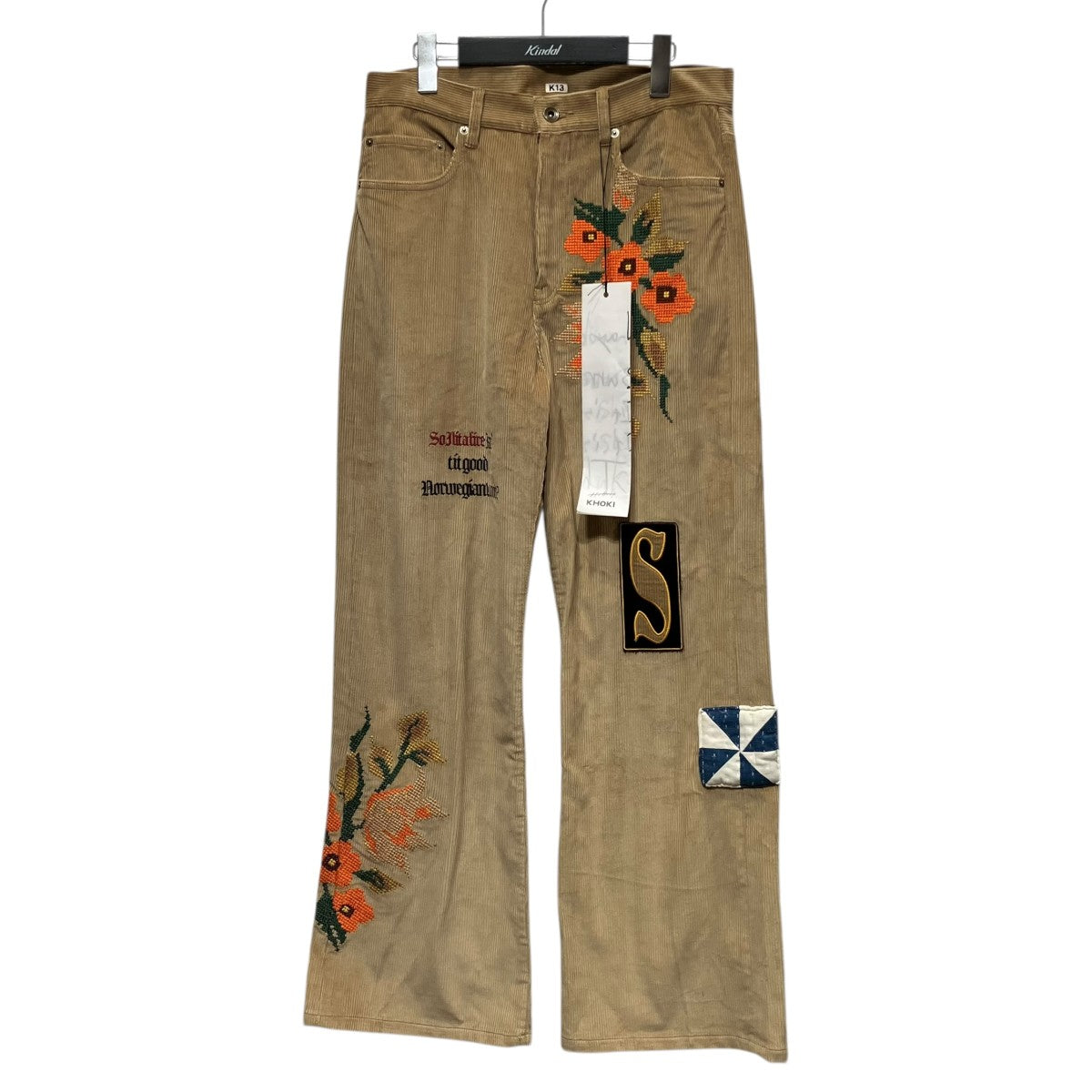 25AWEmbroidery-design pants刺繍コーデュロイパンツ25fw-p-08