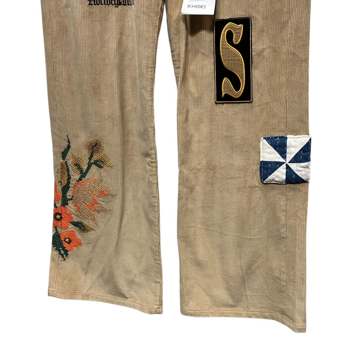 25AWEmbroidery-design pants刺繍コーデュロイパンツ25fw-p-08