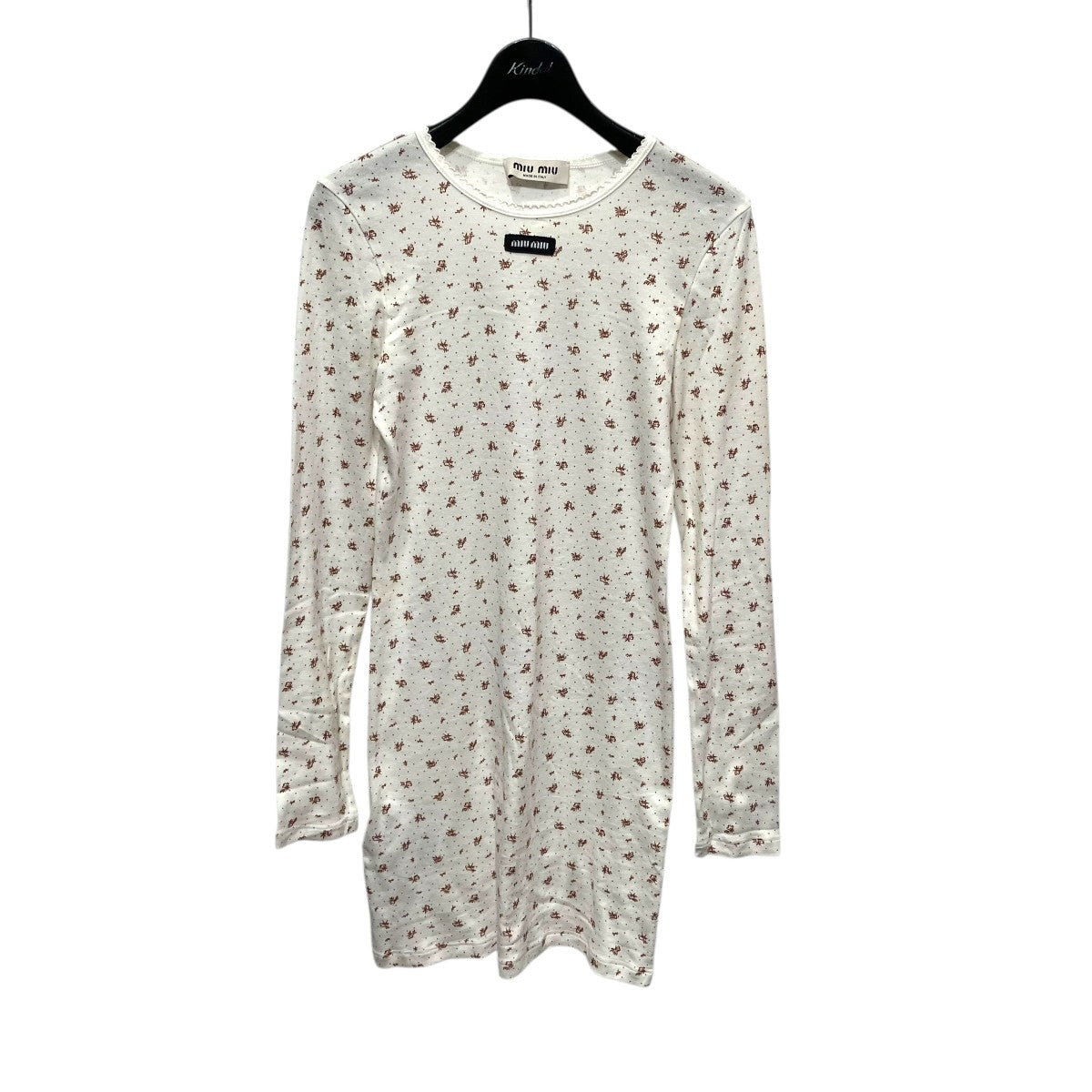MIU MIU リブ編み ジャージー ドレスMJA914 S000 18ZU 古着・中古-1枚目のアイテム画像