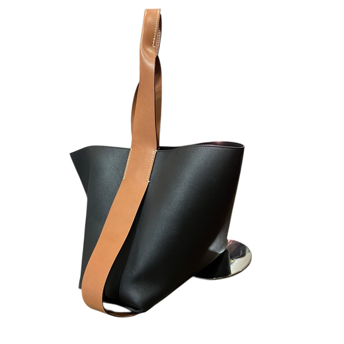 JIL SANDER Twisted Leather Hobo Bagレザーツイステッドレザートップハンドルバッグ 古着・中古-2枚目のアイテム画像