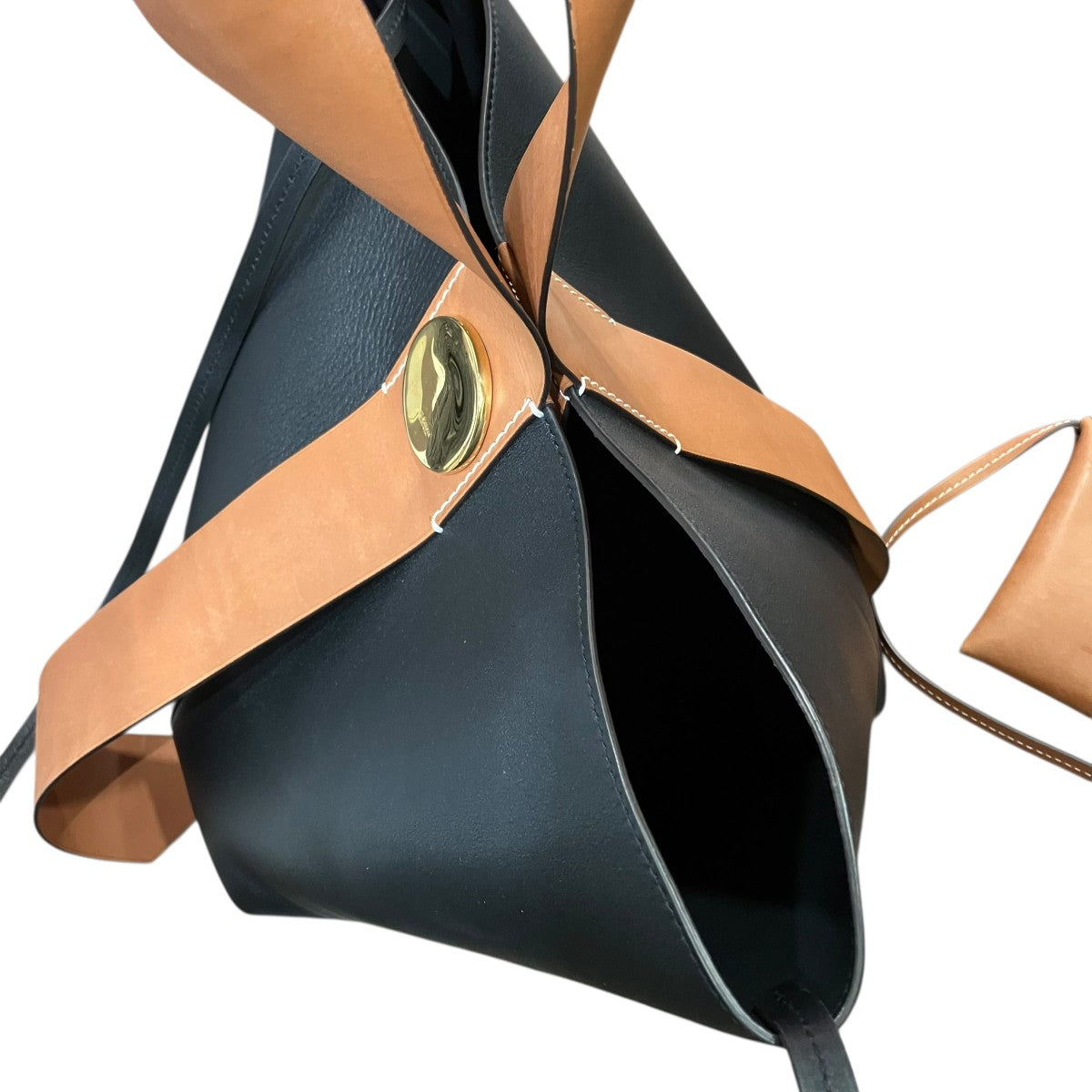 JIL SANDER Twisted Leather Hobo Bagレザーツイステッドレザートップハンドルバッグ 古着・中古-4枚目のアイテム画像