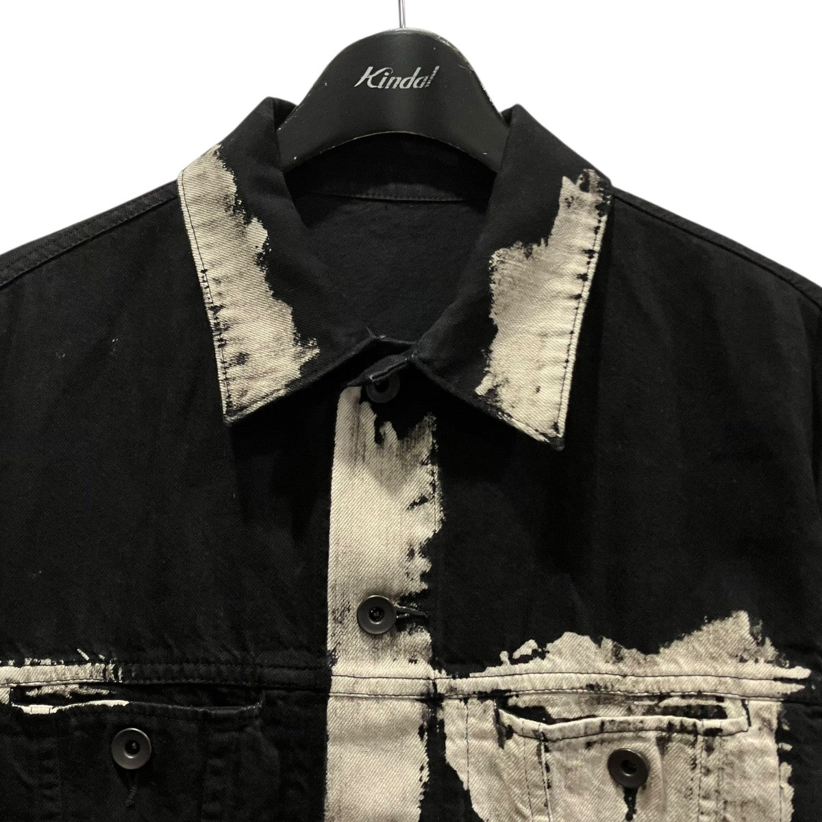 Y’s 26SS8OZ DENIM BRUSH BLEACH PANEL DENIM JACKETブリーチデニムジャケットYQ-Y01-016 古着・中古-3枚目のアイテム画像