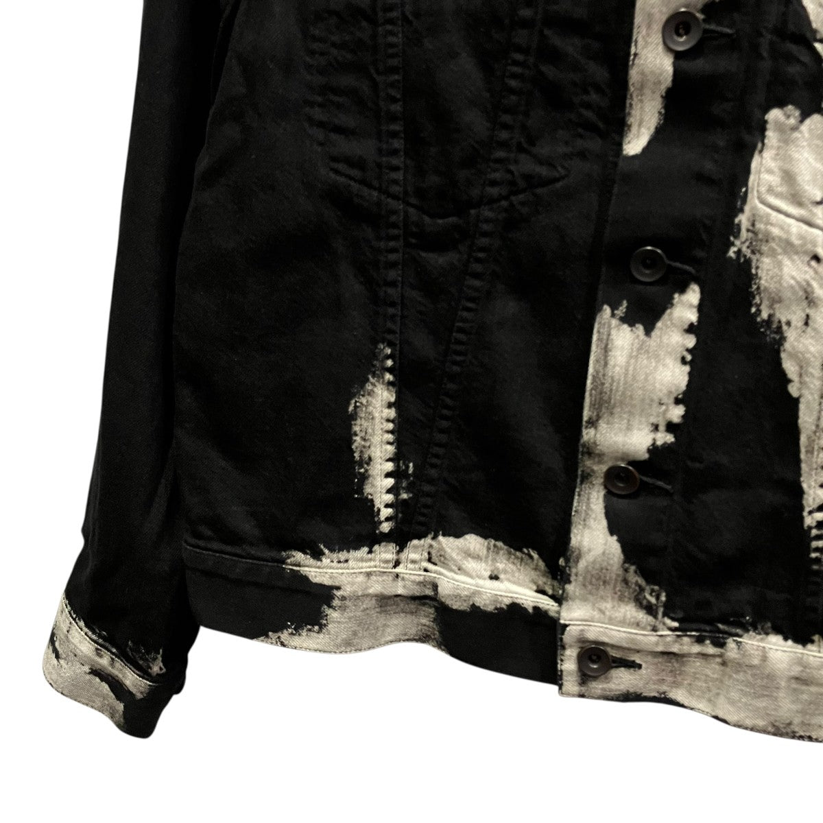 Y’s 26SS8OZ DENIM BRUSH BLEACH PANEL DENIM JACKETブリーチデニムジャケットYQ-Y01-016 古着・中古-4枚目のアイテム画像