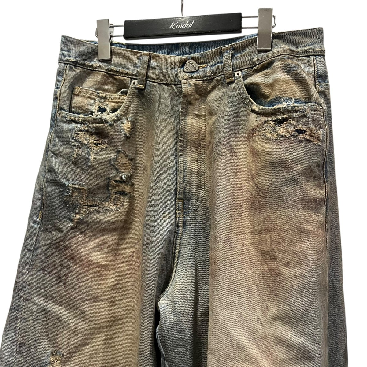 lildenimjean ダメージ加工ワイドプリントデニムパンツ004LDJ24130-K2 古着・中古-6枚目のアイテム画像
