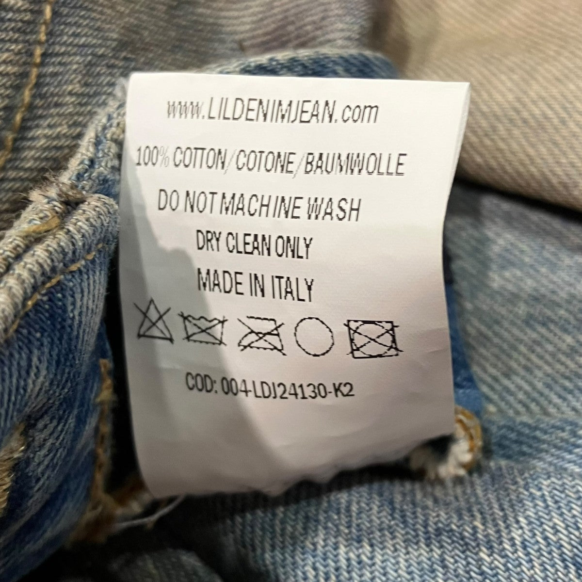 lildenimjean ダメージ加工ワイドプリントデニムパンツ004LDJ24130-K2 古着・中古-8枚目のアイテム画像