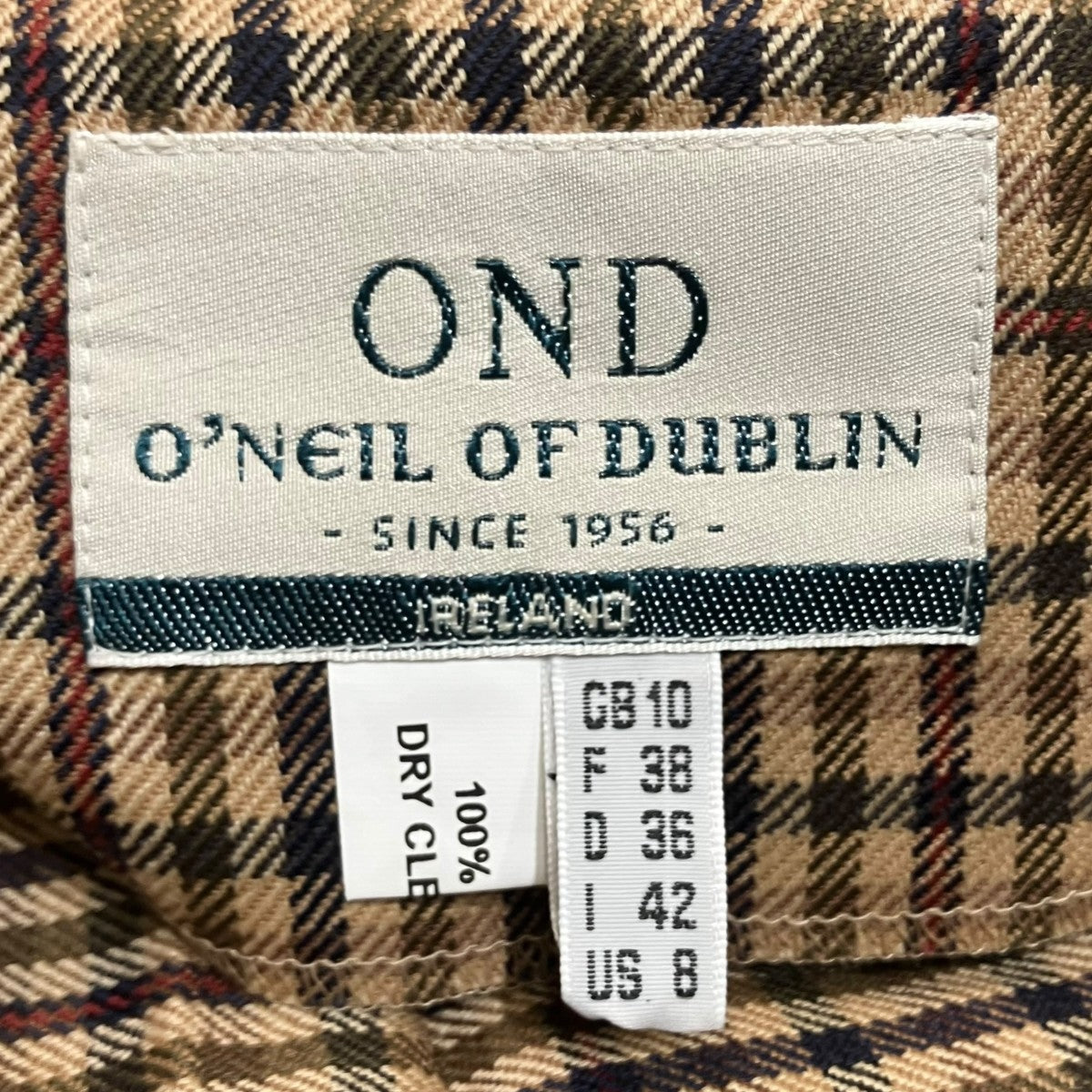 O’NEIL OF DUBLIN チェックラップスカート 古着・中古-6枚目のアイテム画像