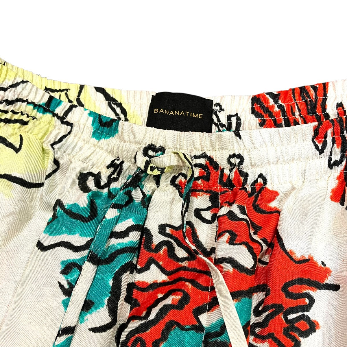 BANANATIME 総柄シルクイージーパンツ 古着・中古-3枚目のアイテム画像
