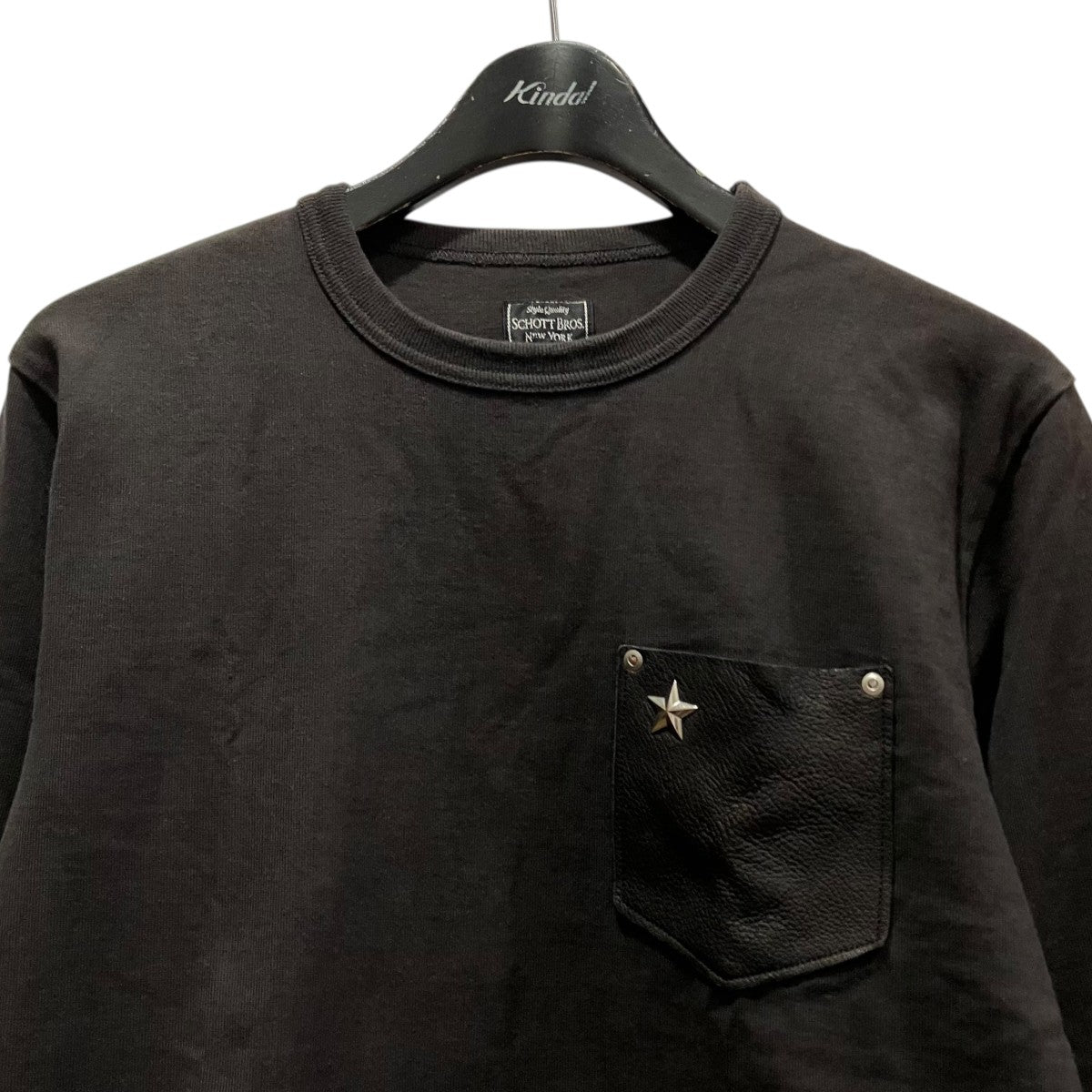 SCHOTT BROS． ポケットレザー長袖Tシャツ3173078 古着・中古-3枚目のアイテム画像