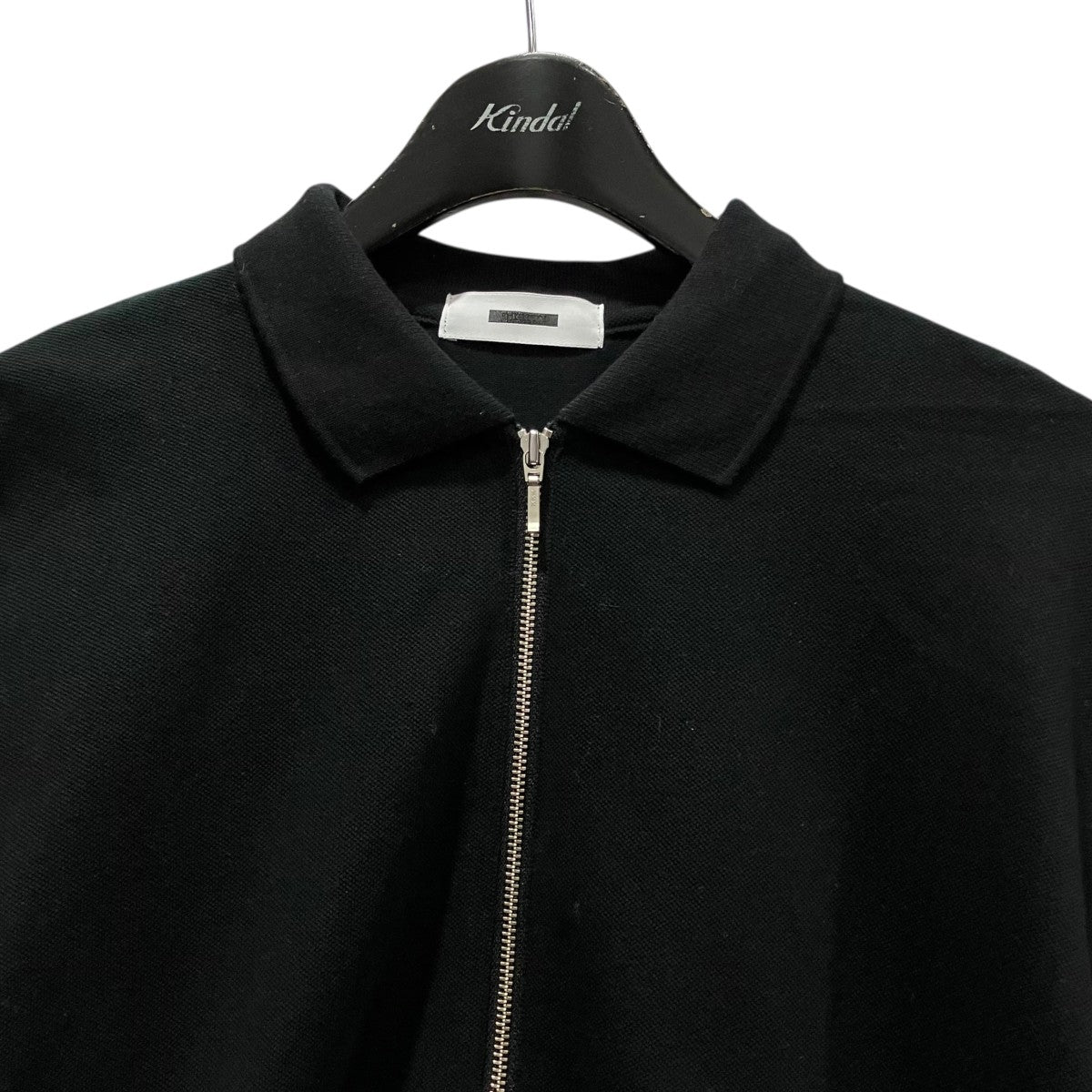 zip long sleeve poloハーフジップニットポロシャツ