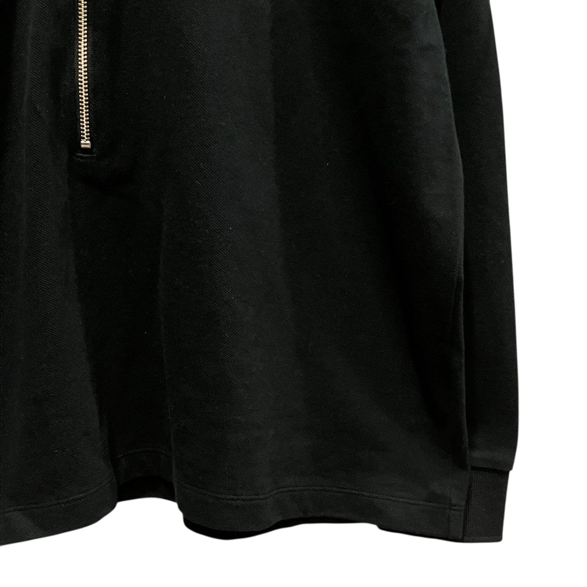 zip long sleeve poloハーフジップニットポロシャツ