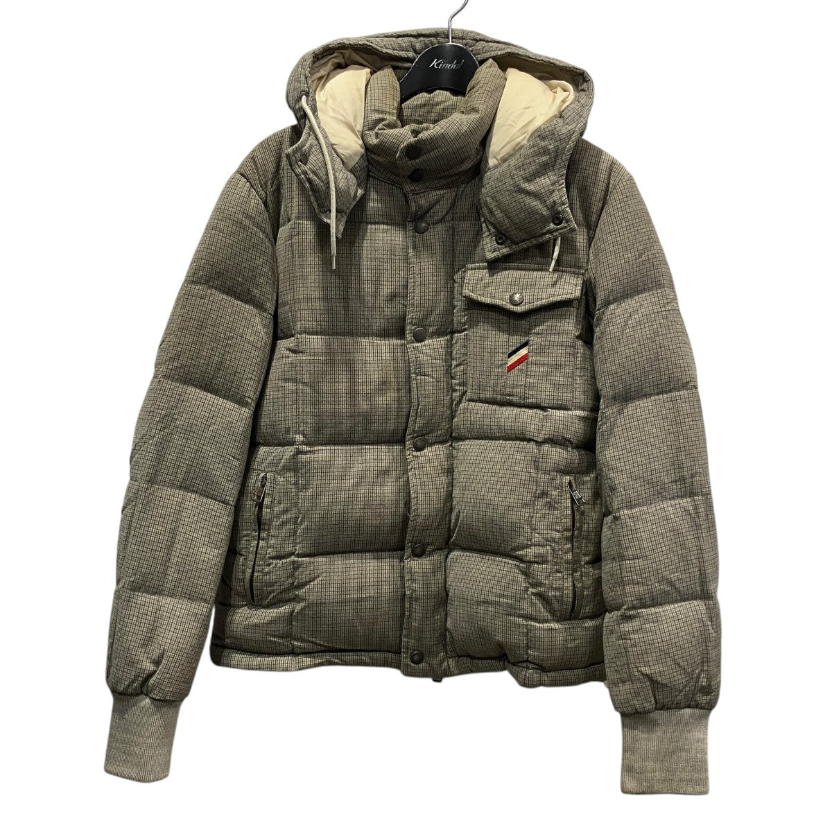 MONCLER チェックダウンジャケット 古着・中古-1枚目のアイテム画像