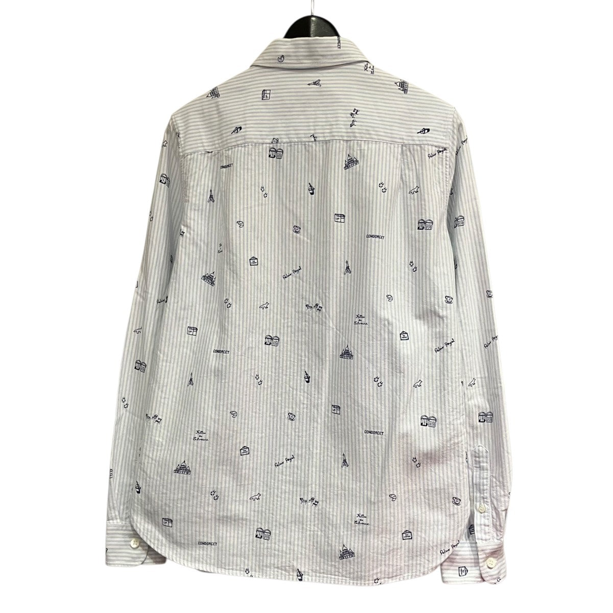 MAISON KITSUNE プリントストライプシャツKWH-0610-A 古着・中古-2枚目のアイテム画像