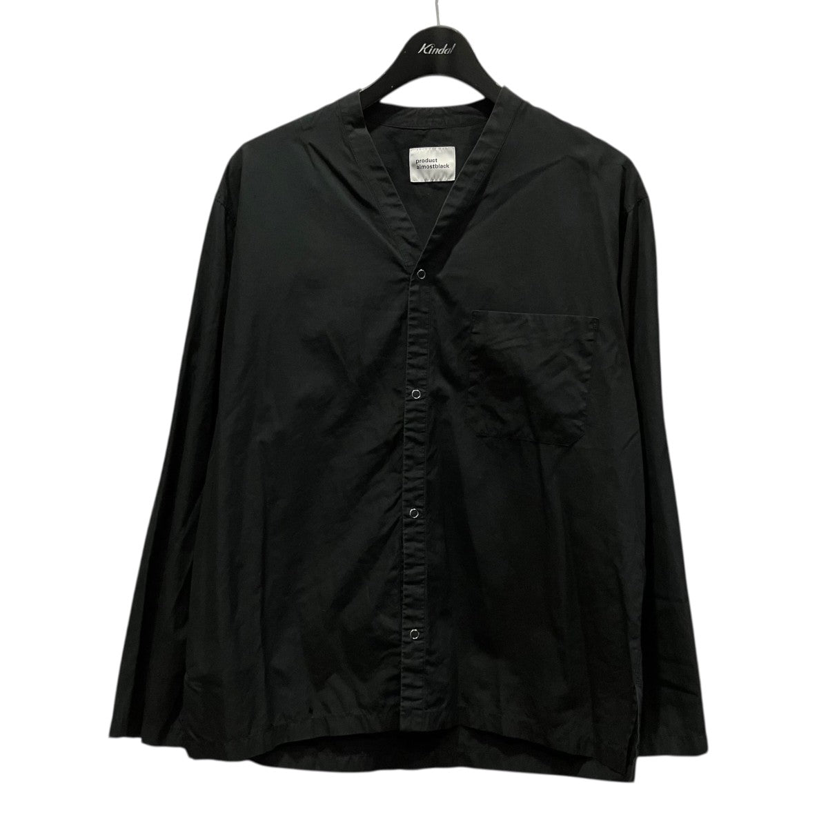 ALMOSTBLACK Vネックシャツ19SS-PSH04 古着・中古-1枚目のアイテム画像