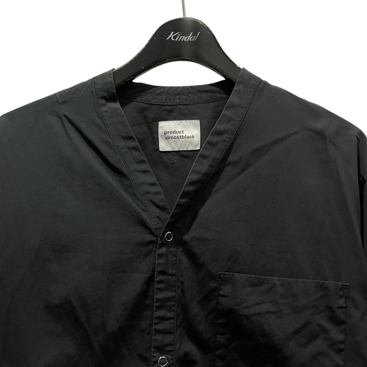 ALMOSTBLACK Vネックシャツ19SS-PSH04 古着・中古-3枚目のアイテム画像