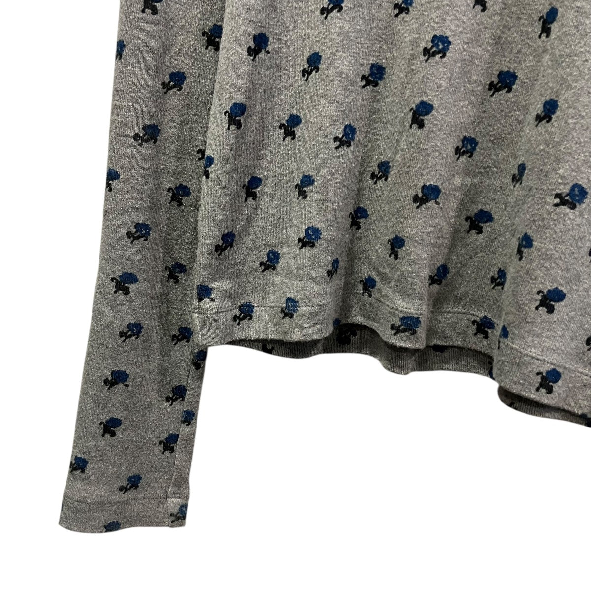 Edition 25AWコットンモダールフライス フラワープリント長袖Tシャツ34-03-54-03017 古着・中古-4枚目のアイテム画像