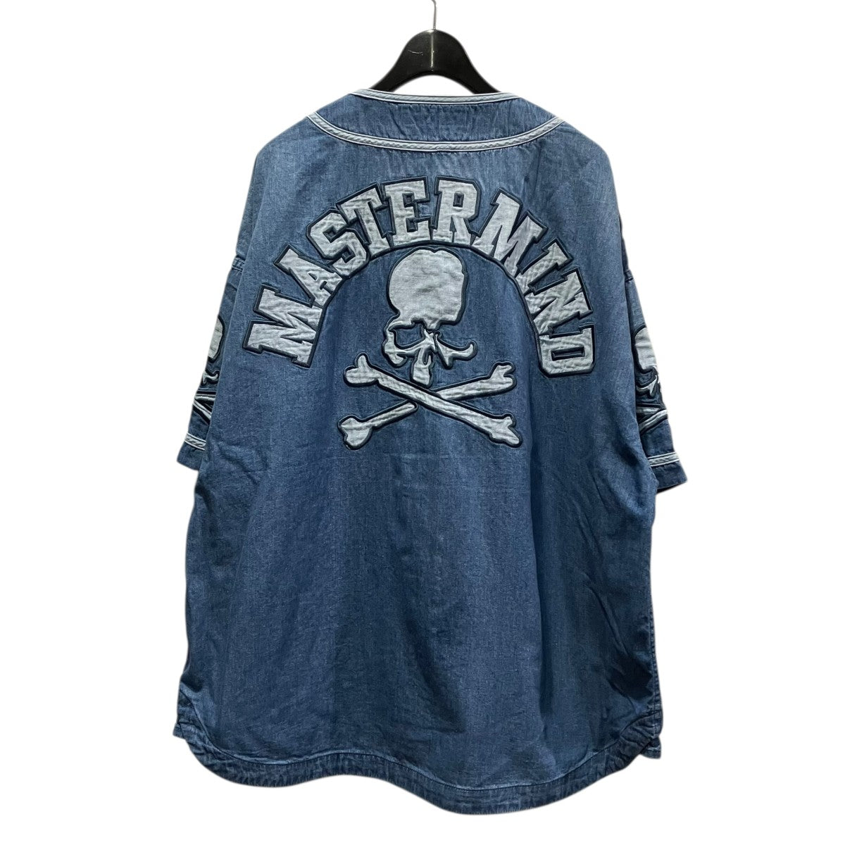 Mastermind JAPAN MJ BASEBALL DENIM SHIRTベースボールデニムシャツMJ26EE1-SH018-003 古着・中古-2枚目のアイテム画像