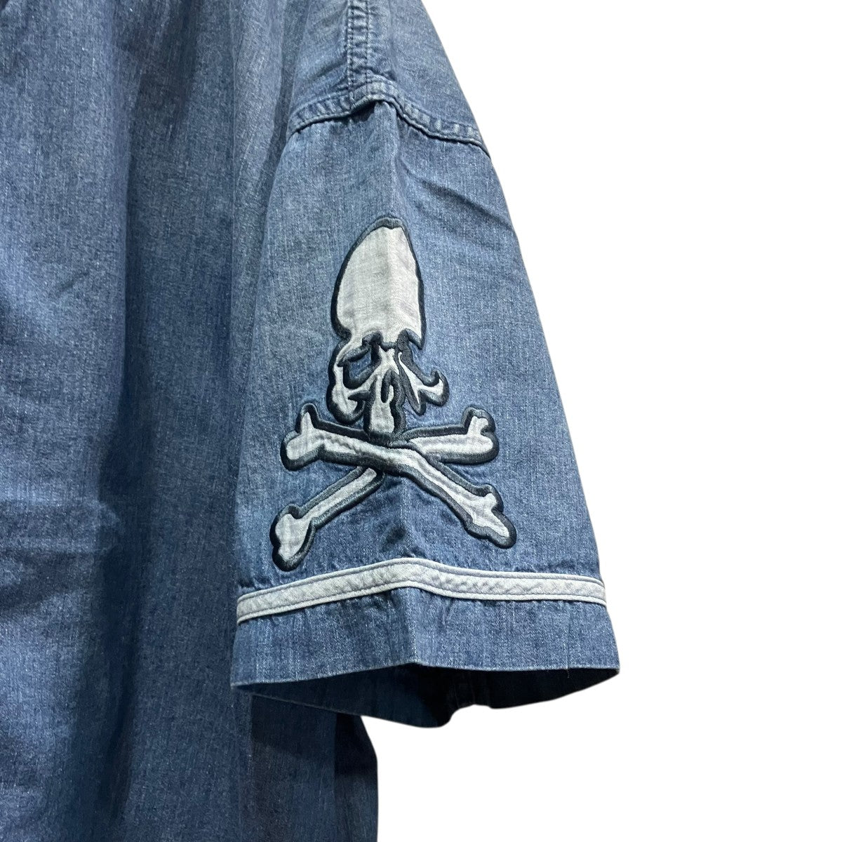 Mastermind JAPAN MJ BASEBALL DENIM SHIRTベースボールデニムシャツMJ26EE1-SH018-003 古着・中古-4枚目のアイテム画像