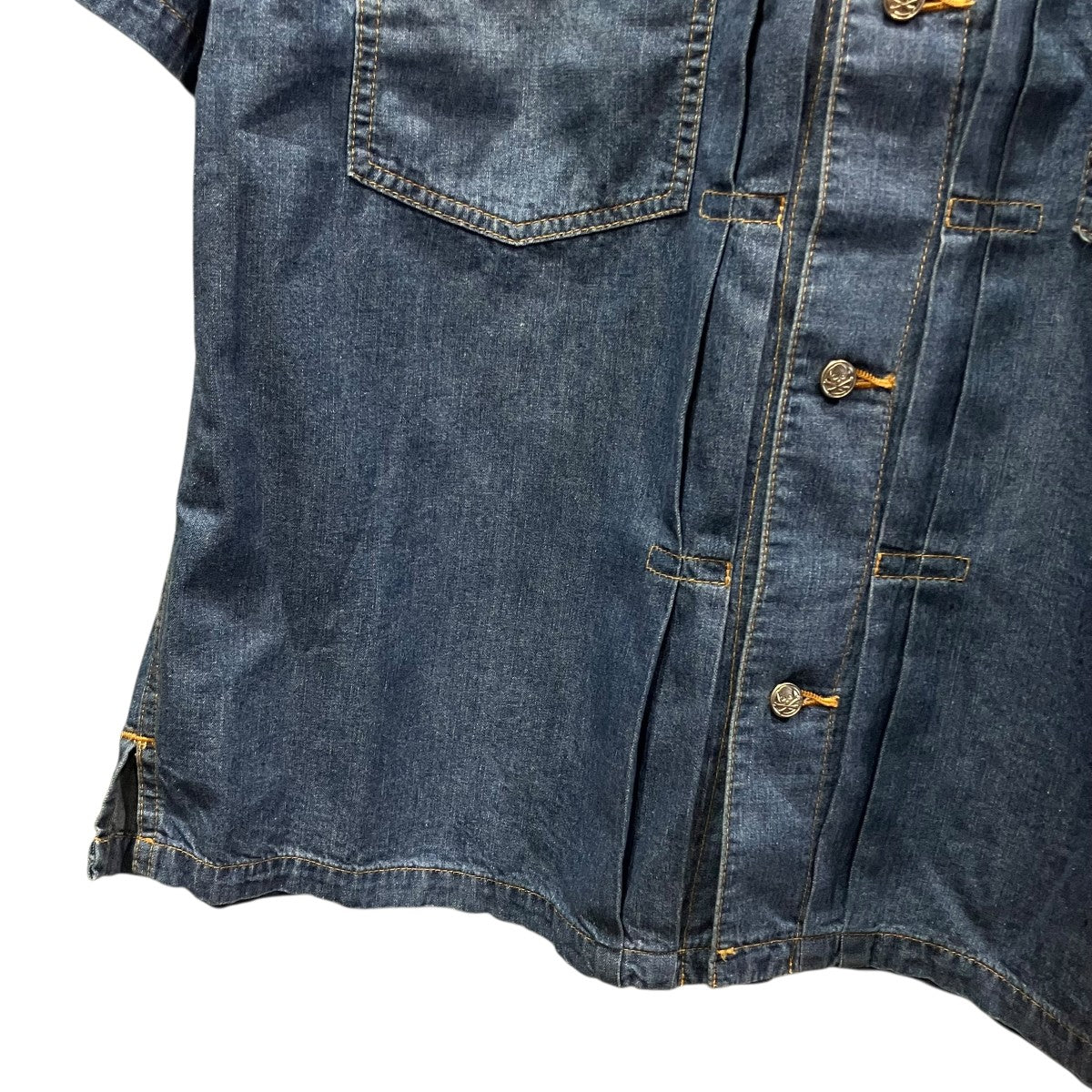 Mastermind JAPAN MJ SS DENIM SHIRT半袖デニムシャツMJ26EE1-SH016-003 古着・中古-4枚目のアイテム画像