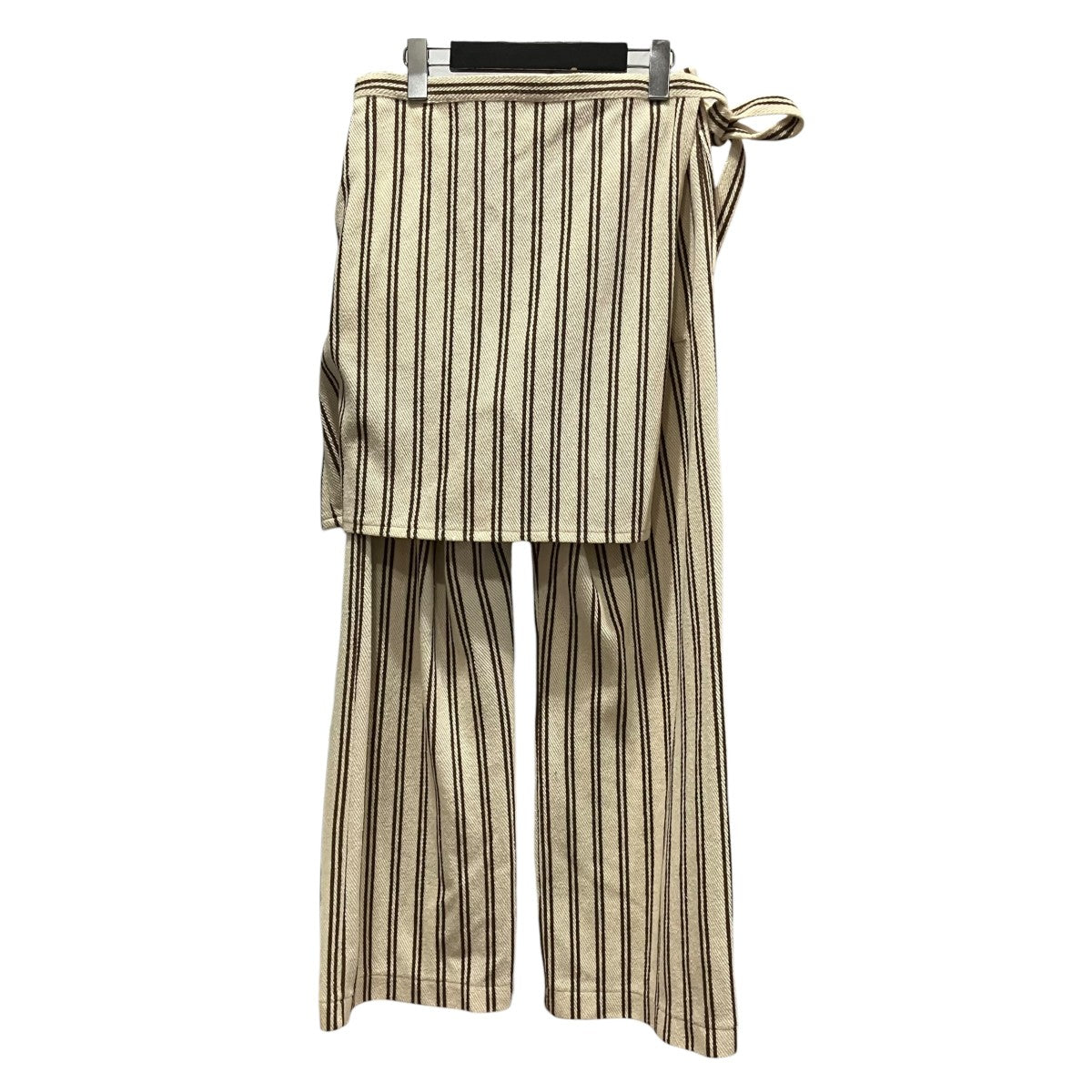 PHEENY 25SSCotton inray stripe pants with apronエプロン付きストライプパンツPS25-PT04 古着・中古-2枚目のアイテム画像