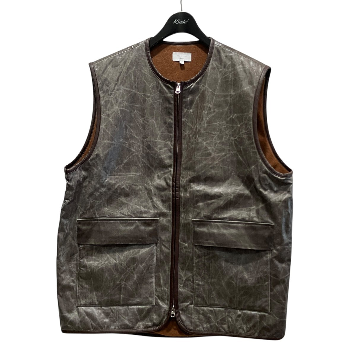 Coating Canvas Boa VestコーティングキャンバスベストUDF24504
