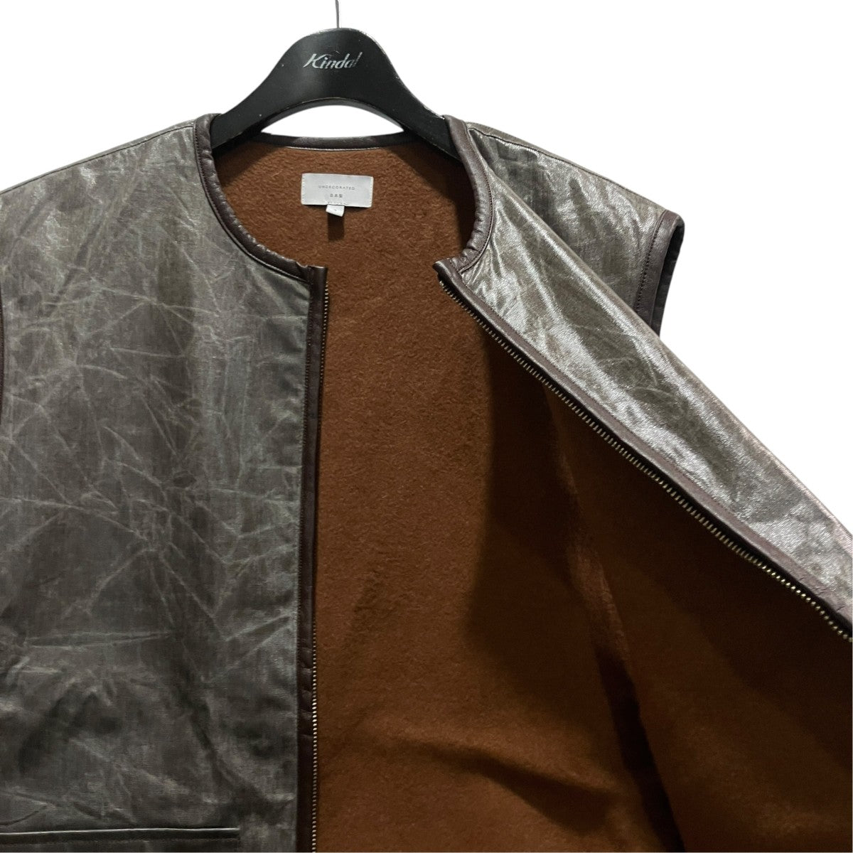 Coating Canvas Boa VestコーティングキャンバスベストUDF24504