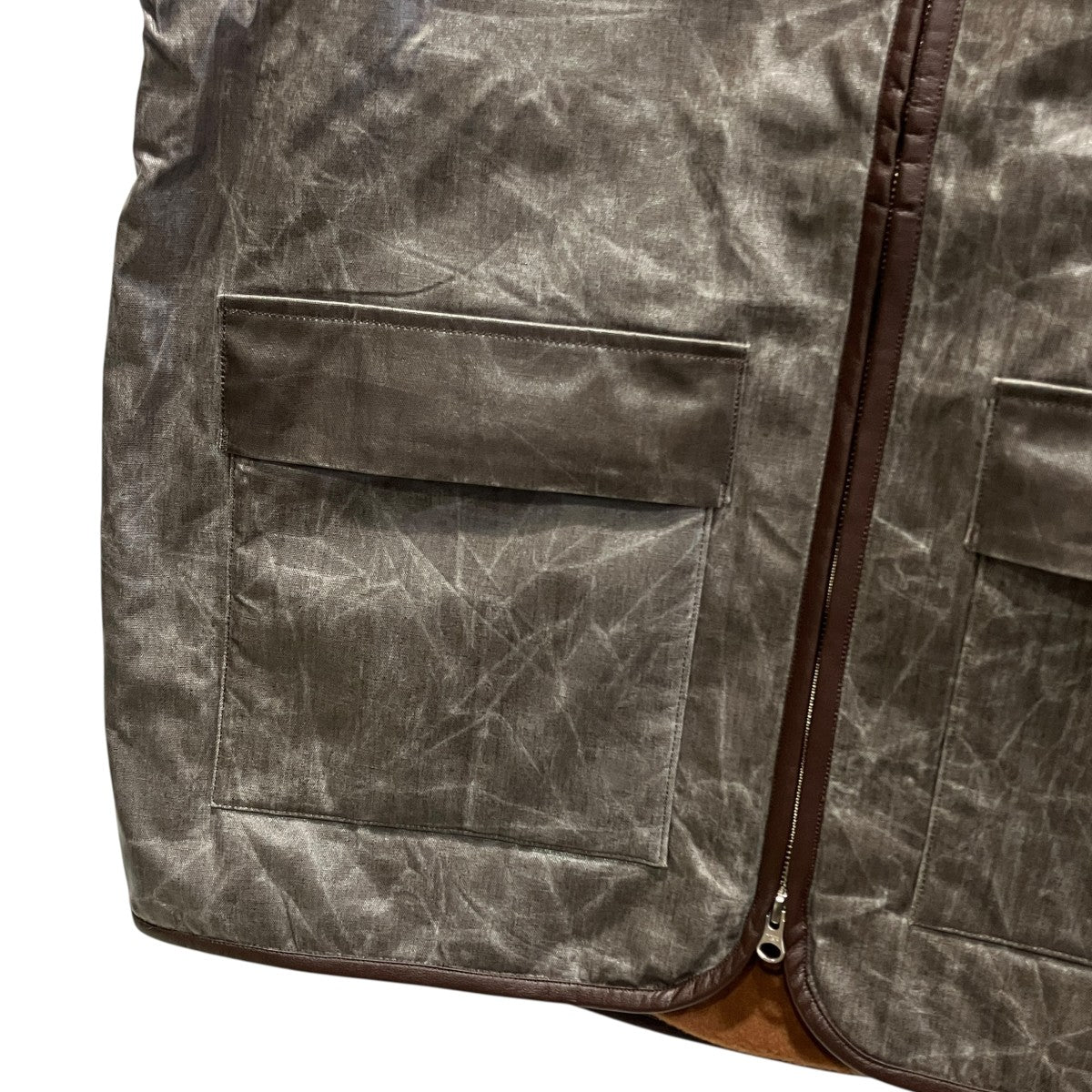 Coating Canvas Boa VestコーティングキャンバスベストUDF24504