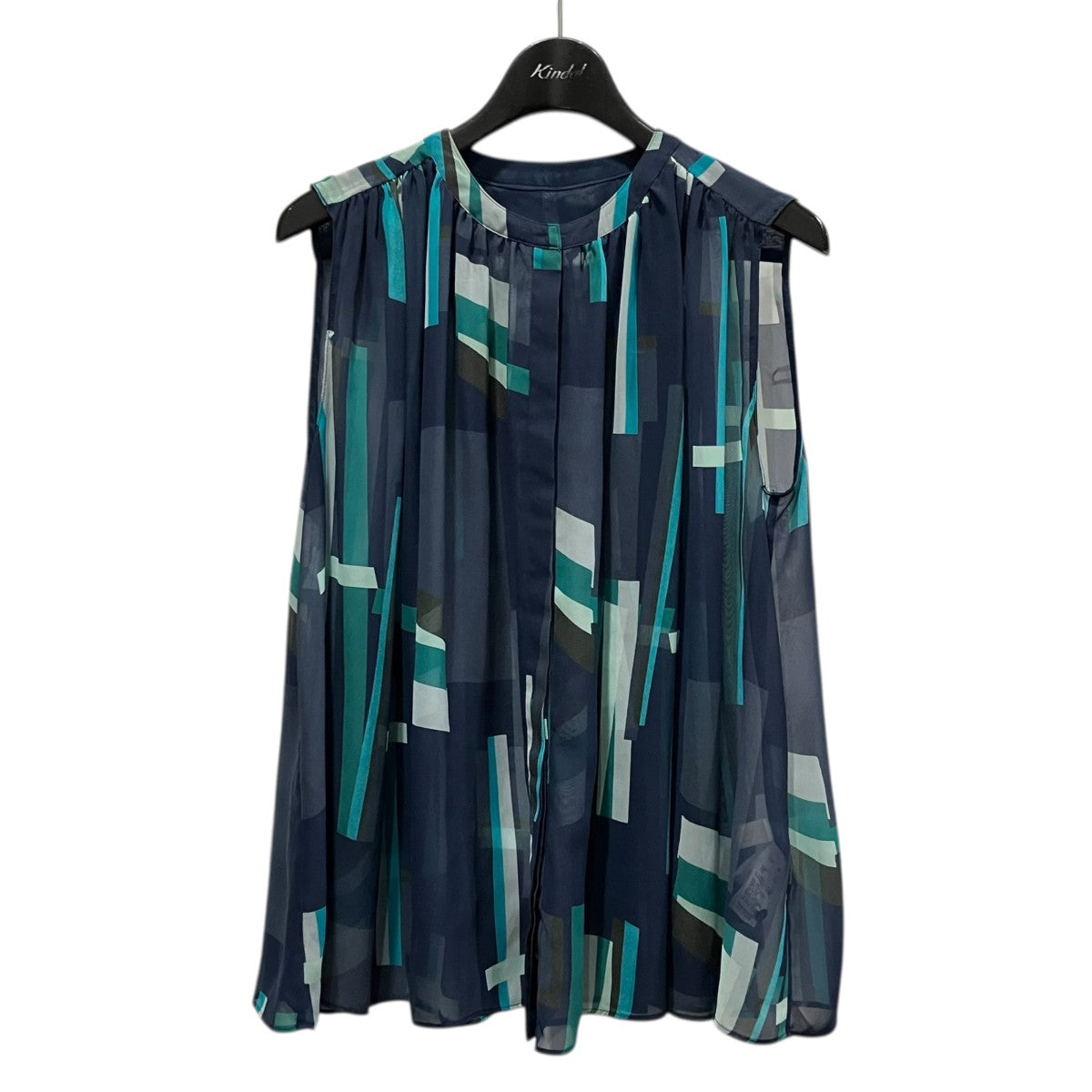 シアー総柄ノースリーブシャツ11-01-92-01402