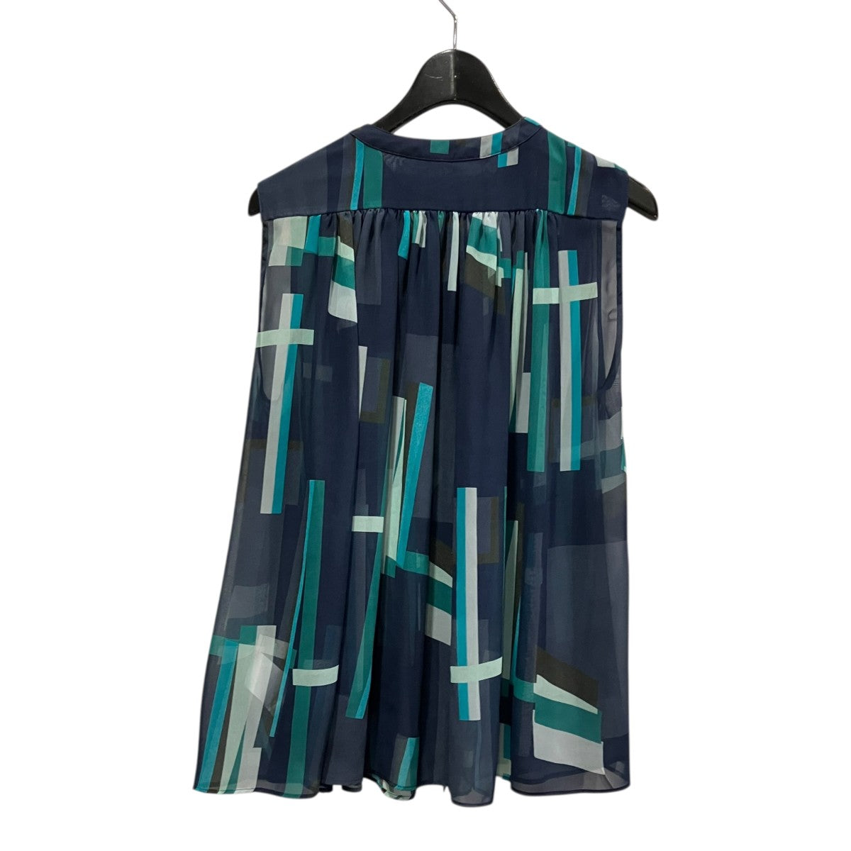 シアー総柄ノースリーブシャツ11-01-92-01402